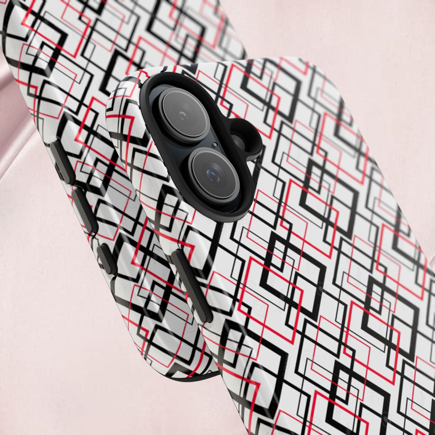Stylish Geometric Tough Phone Case - Modern Design for Trendsetters