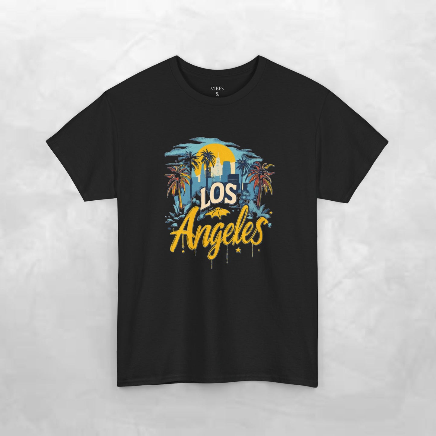 Los Angeles Sunset Unisex Heavy Cotton Tee - Casual Comfortable Streetwear