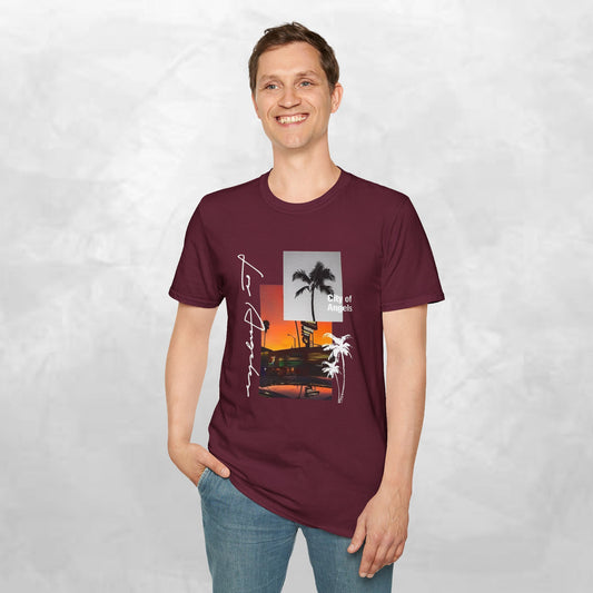 T-Shirt — Tropical Sunset Los Angeles Palm Tree Tee