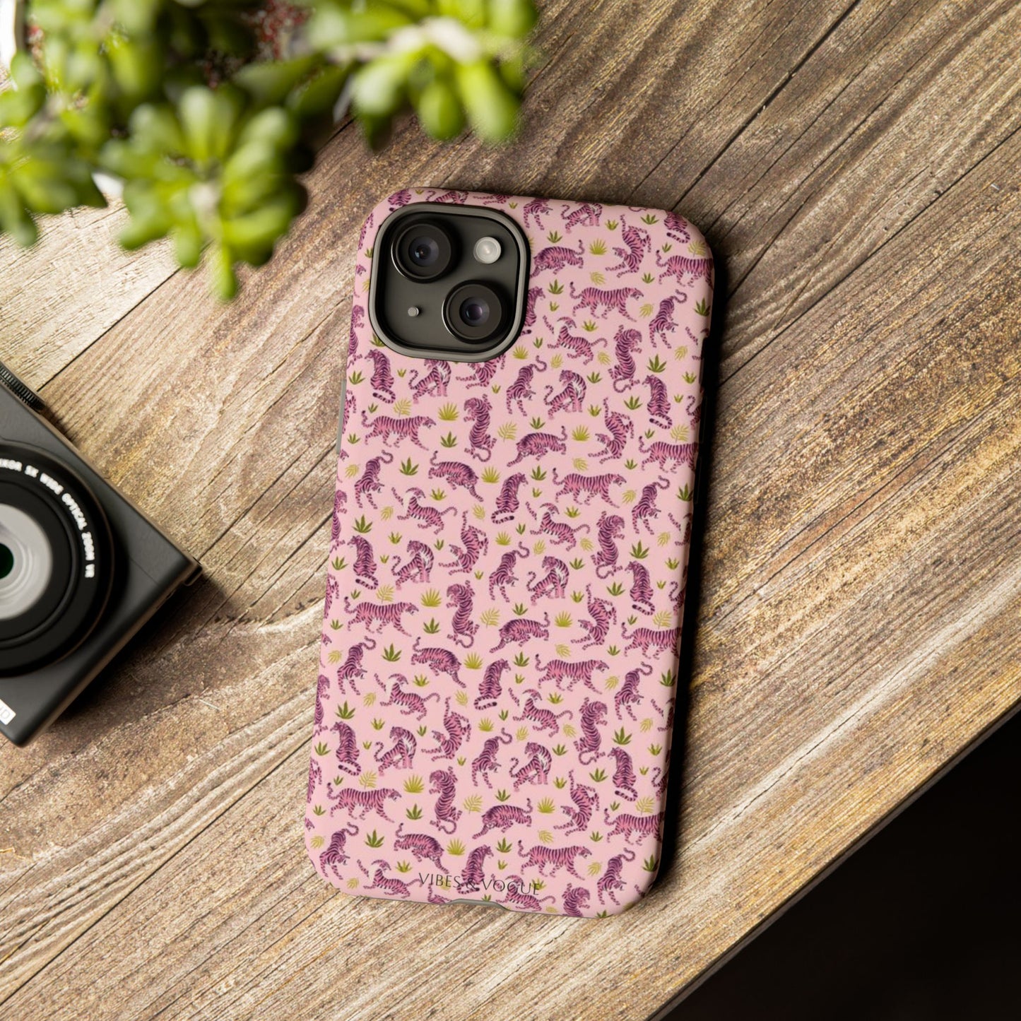 Pink Tiger Pattern Phone Case - Tough Cases