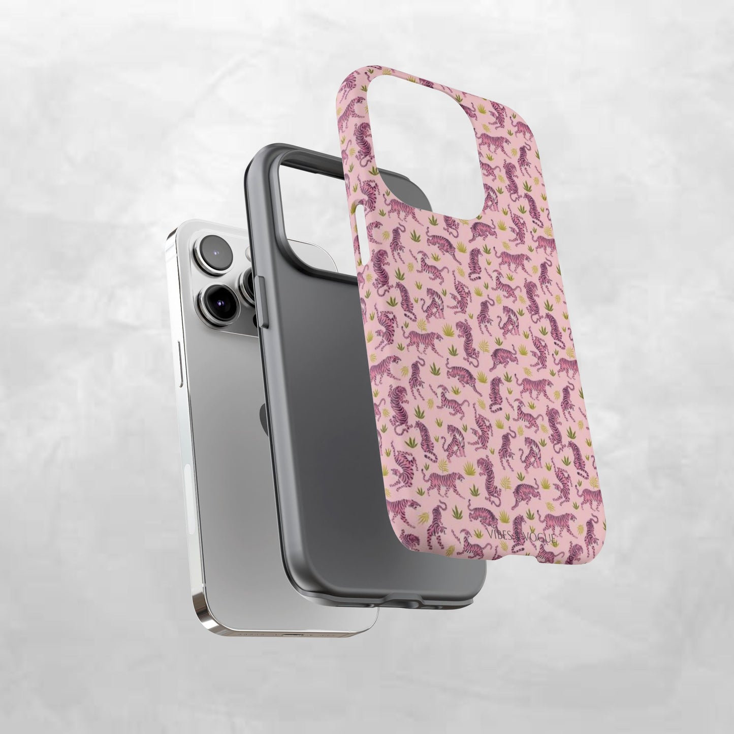 Pink Tiger Pattern Phone Case - Tough Cases