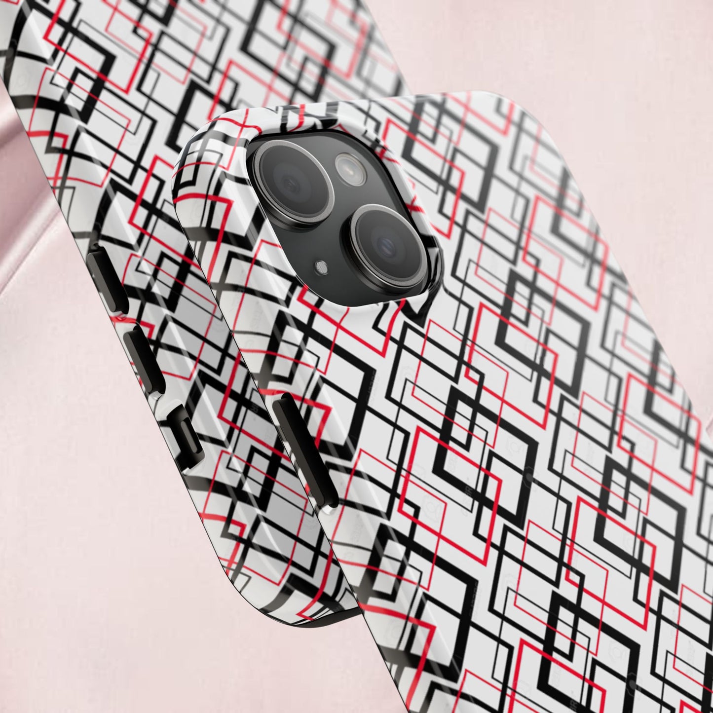 Stylish Geometric Tough Phone Case - Modern Design for Trendsetters