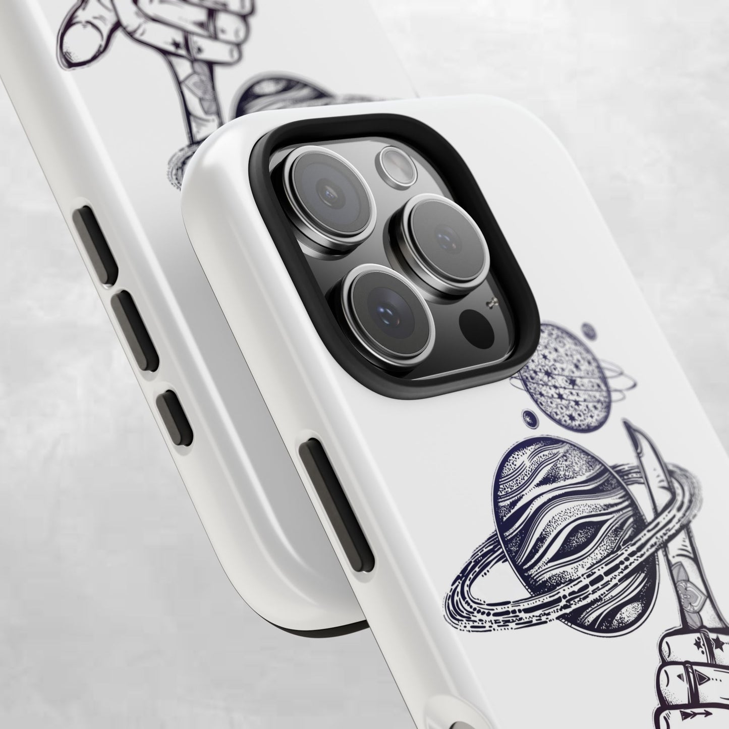 Cosmic Tattoo Phone Case, Unique Galaxy Cell Phone Cover, Gift for Astronomers, Trendy Space Phone Protector, Birthday and Holiday Gift