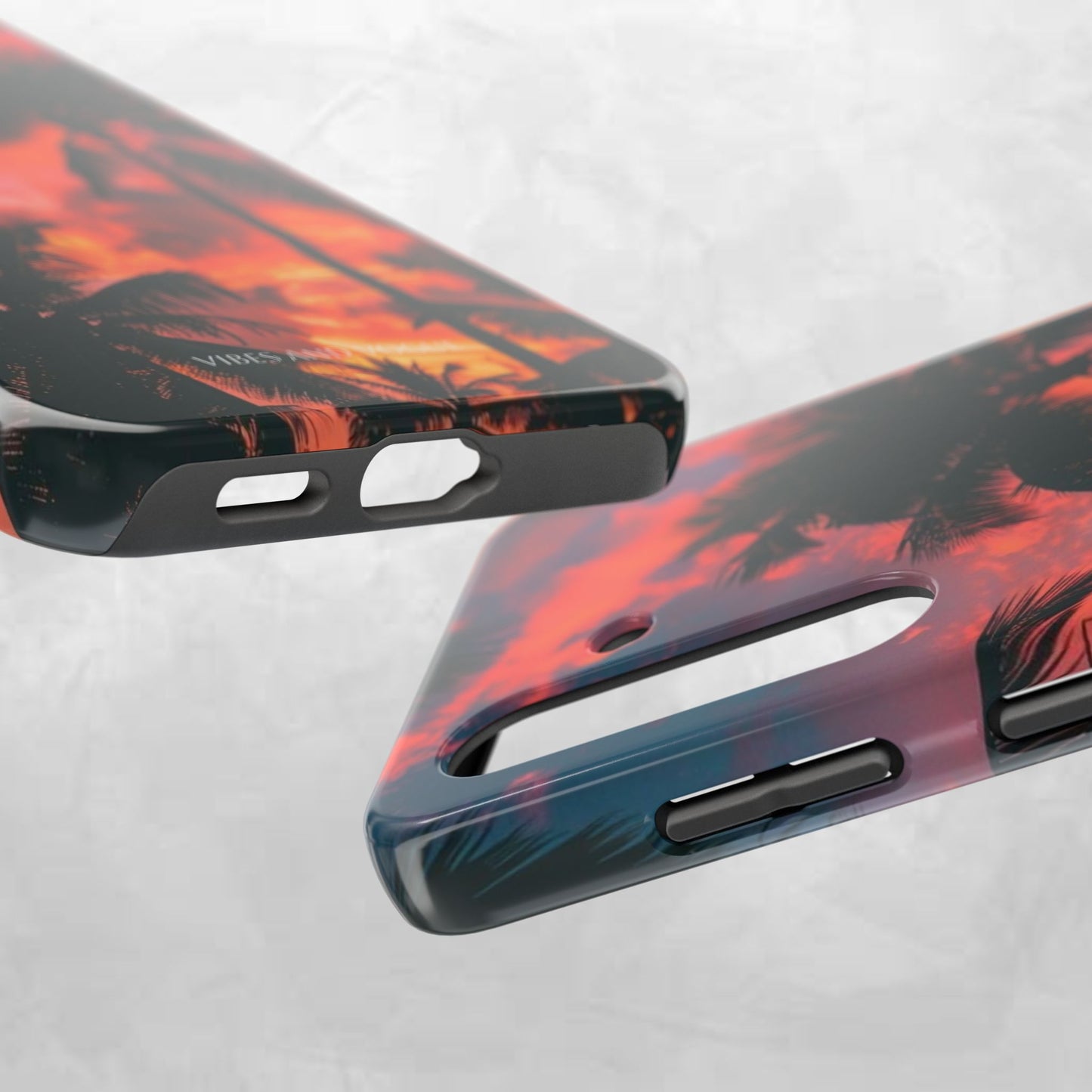 Tropical Sunset Tough Phone Case — Palm Tree Sunset Protective Phone Cover