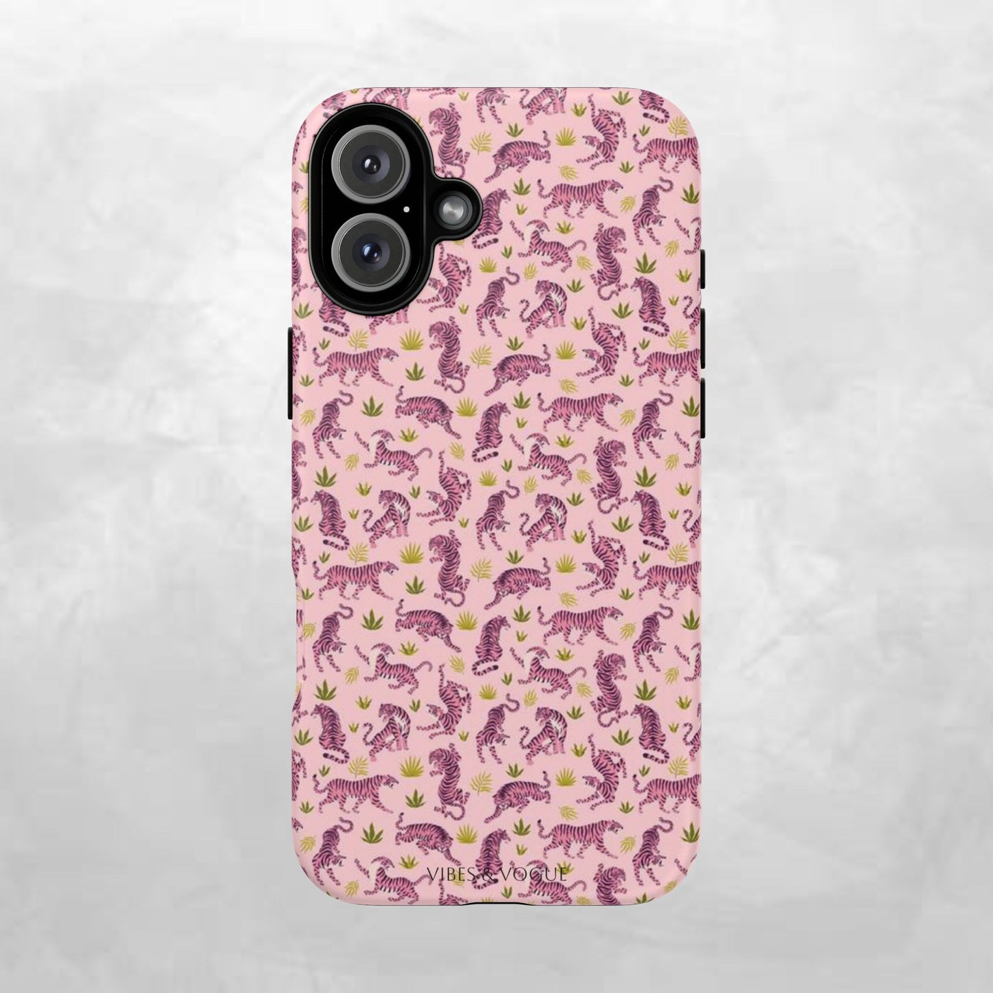Pink Tiger Pattern Phone Case - Tough Cases