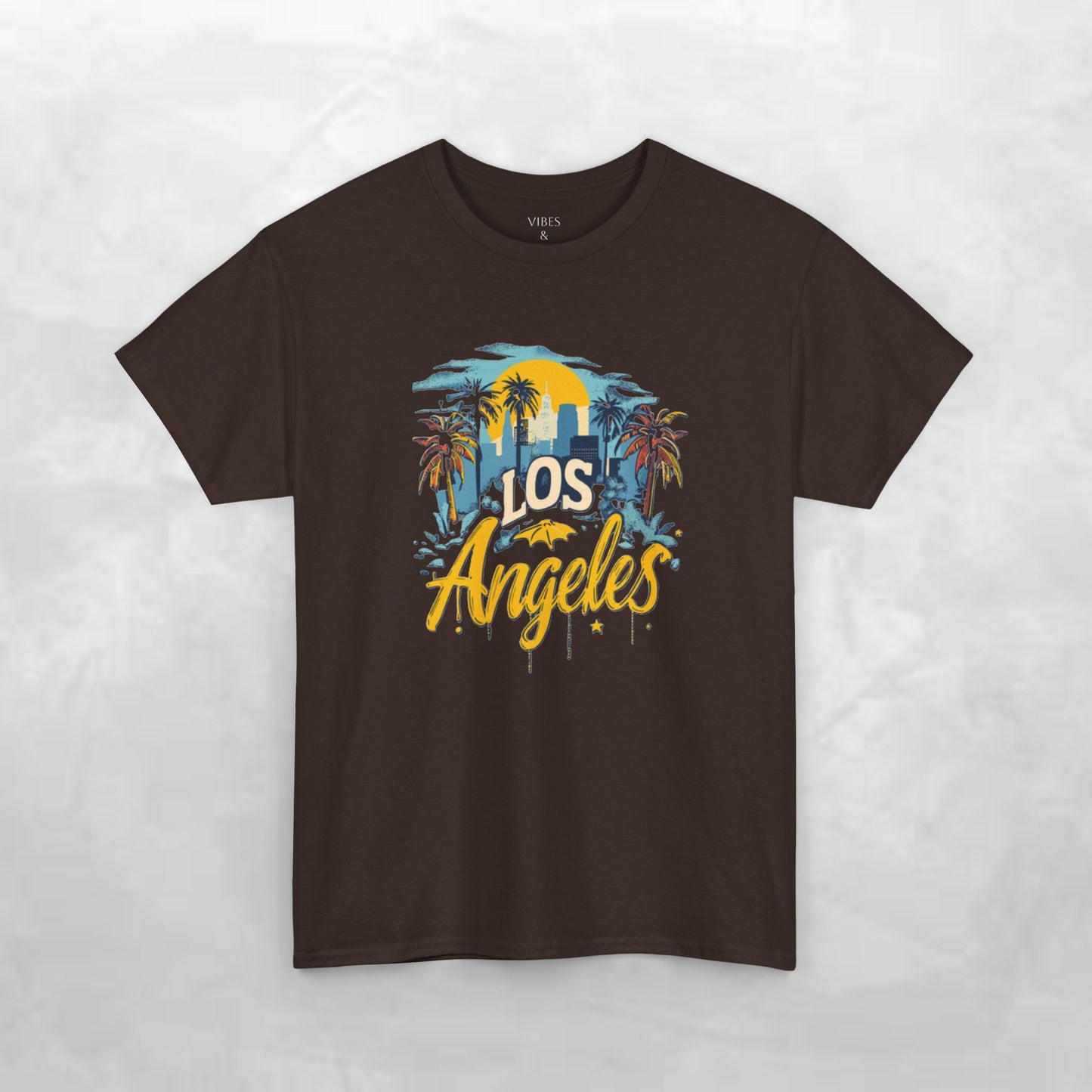 Los Angeles Sunset Unisex Heavy Cotton Tee - Casual Comfortable Streetwear