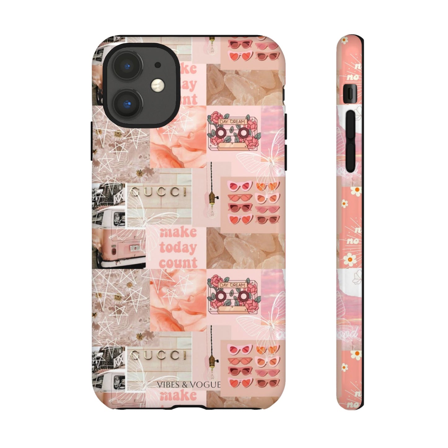 Stylish Phone Case for Trendsetters, Customizable Smartphone Cover, Vibes & Vogue Design, Floral Aesthetic Gift, Unique Tech Accessory