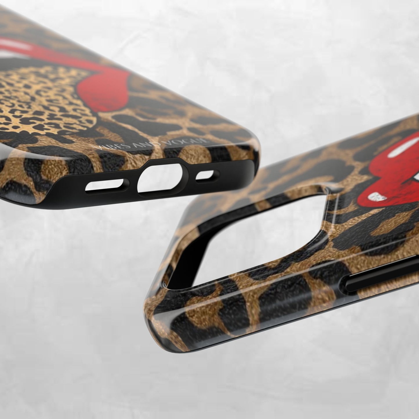 Leopard Lip Tough Phone Case — Bold Animal Print Phone Cover