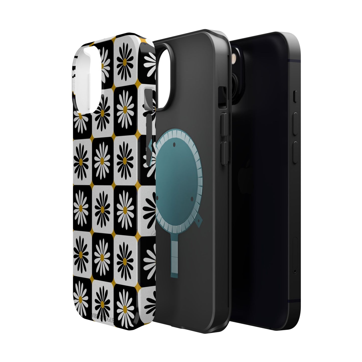 Retro Daisy Magnetic Tough Case - Stylish Protection for Your Phone