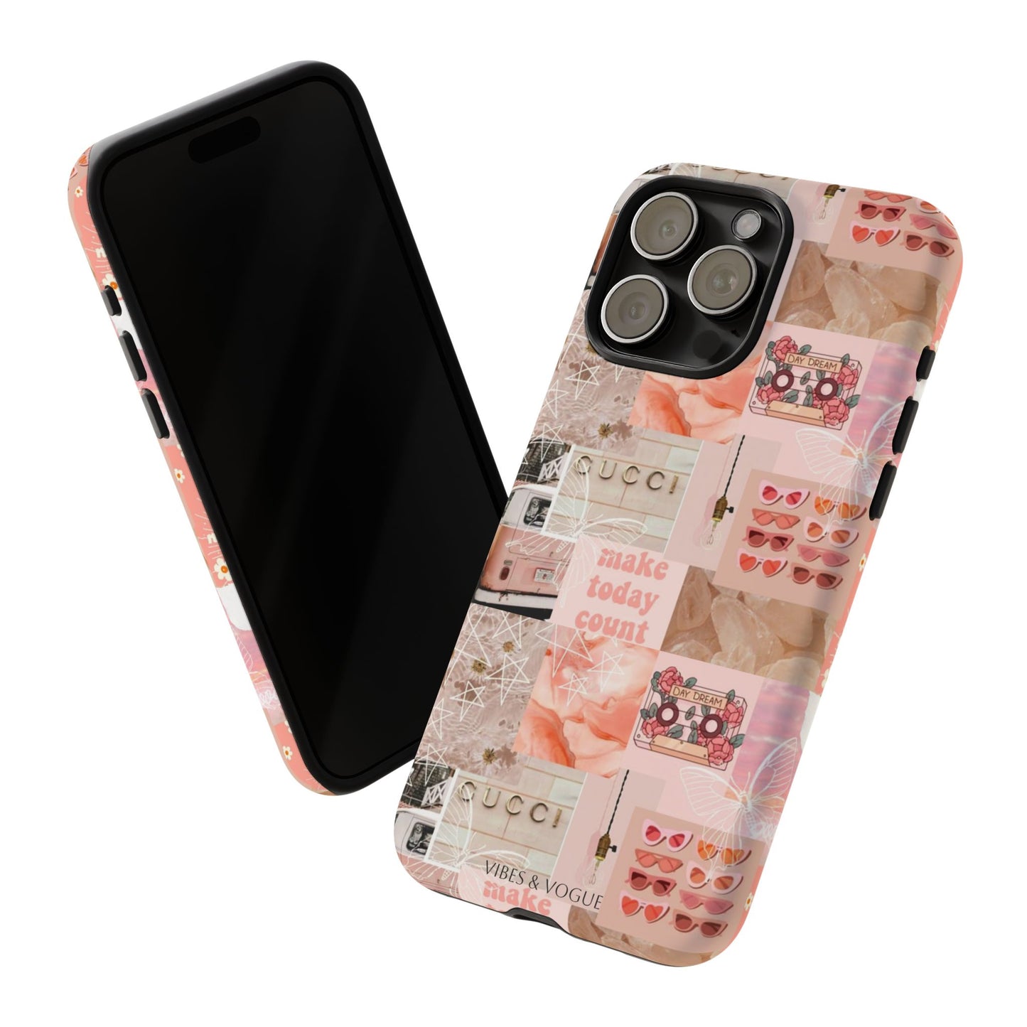 Stylish Phone Case for Trendsetters, Customizable Smartphone Cover, Vibes & Vogue Design, Floral Aesthetic Gift, Unique Tech Accessory