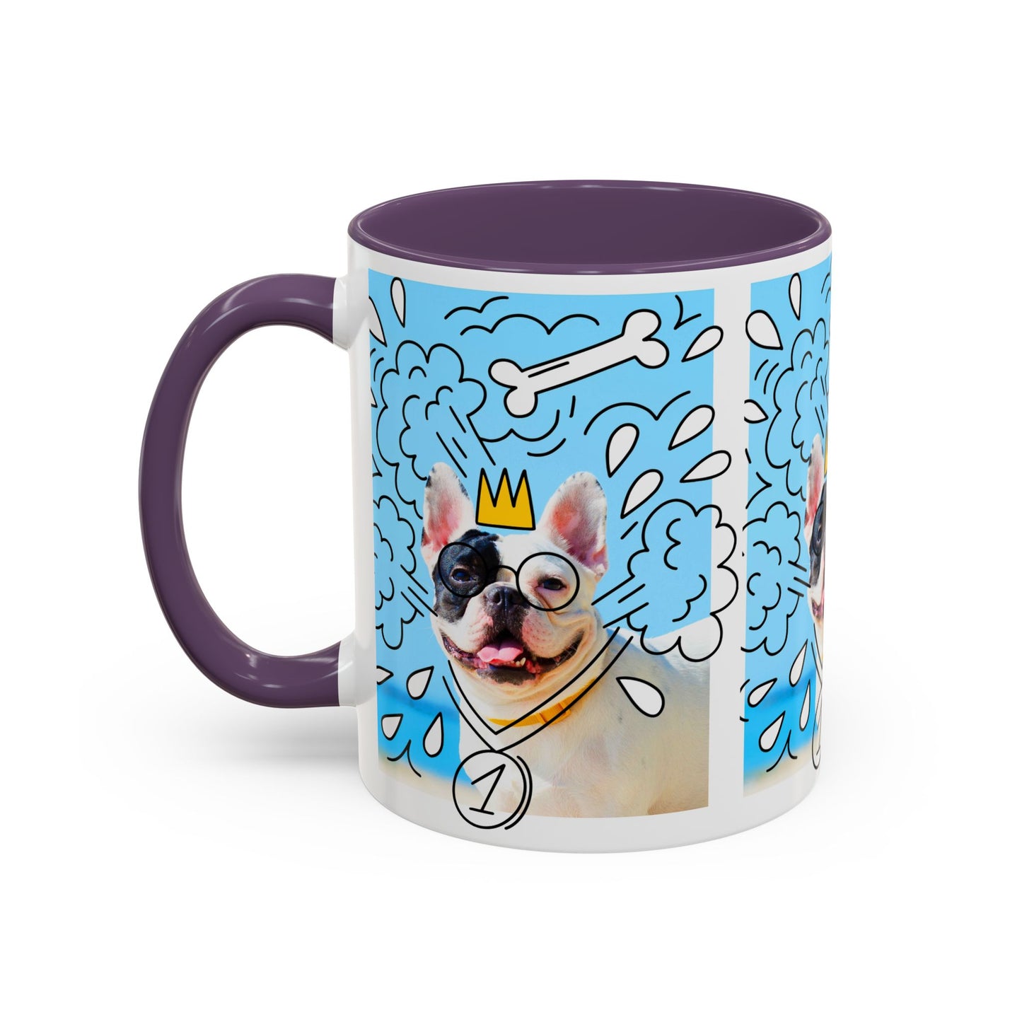 Cute Dog Crown Accent Coffee Mug - Fun Pet Lover Gift