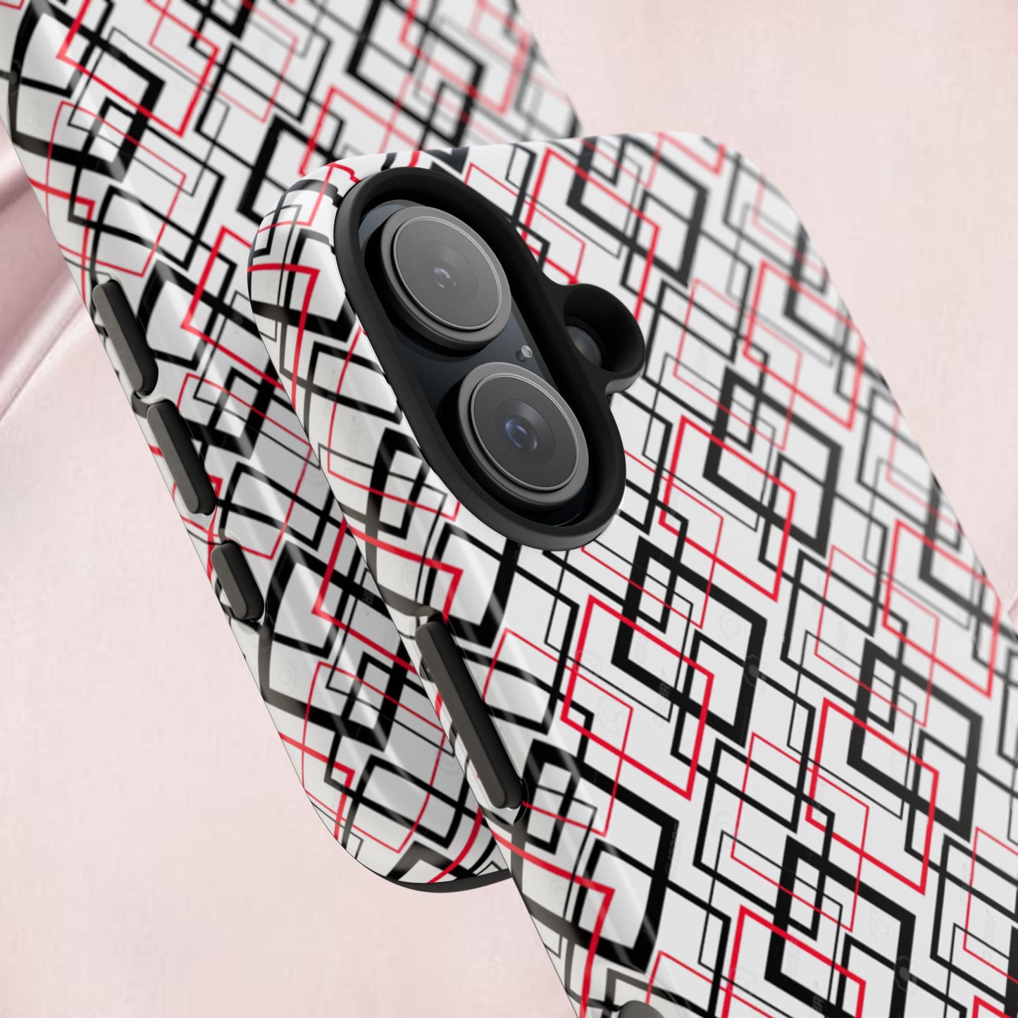 Stylish Geometric Tough Phone Case - Modern Design for Trendsetters