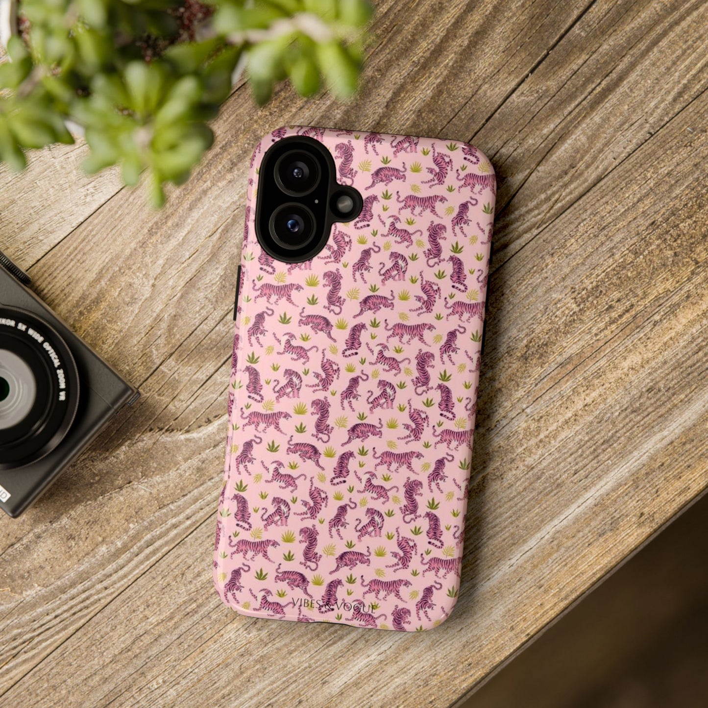Pink Tiger Pattern Phone Case - Tough Cases