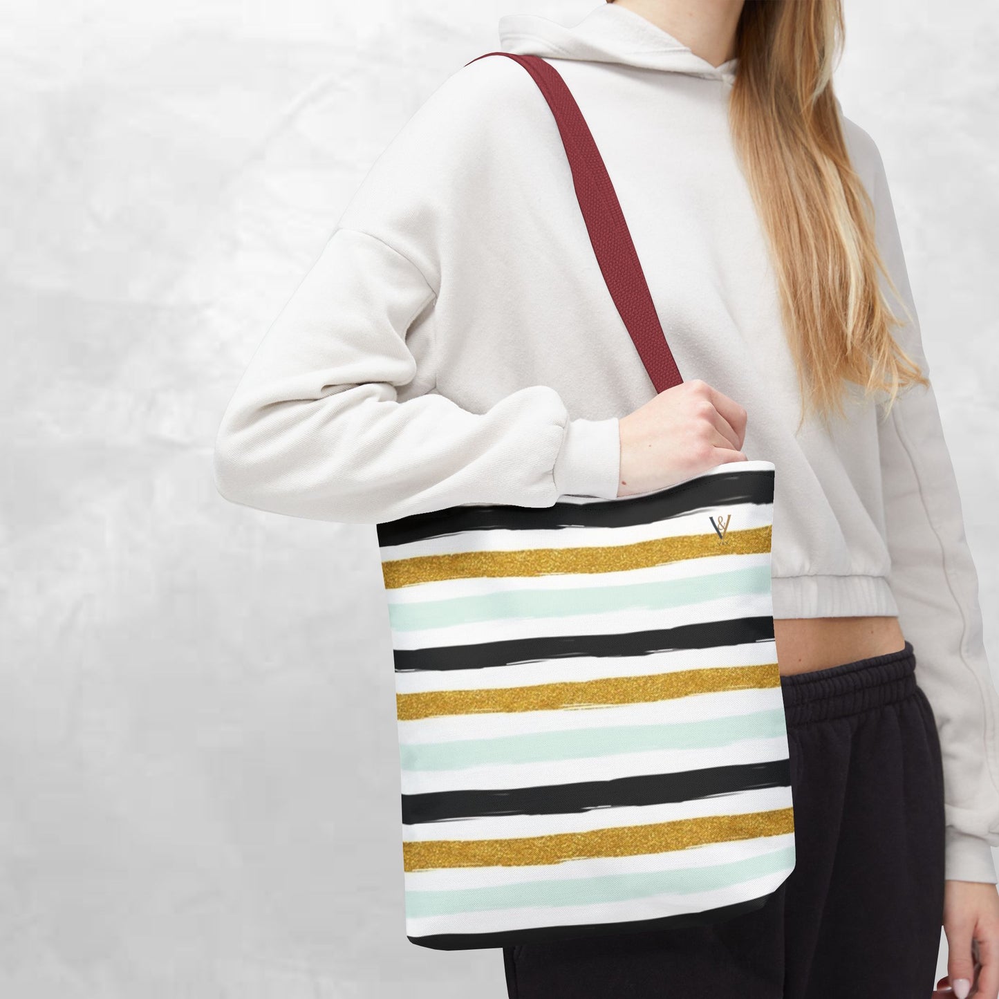 Chic Striped Tote Bag, Stylish Handbag, Casual Carryall, Everyday Shopper, Gift for Her, Beach Bag, Fashion Accessory