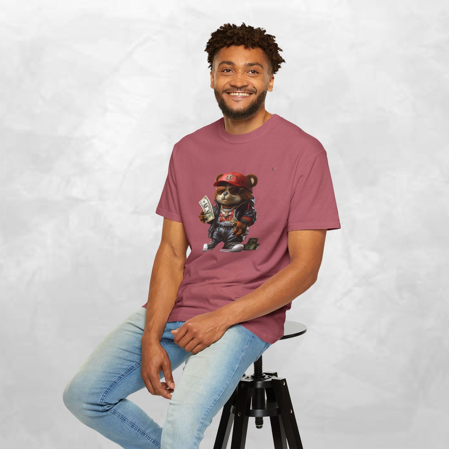Urban Graffiti Bear T-Shirt, Streetwear Tee, Unisex Graphic Tee, Casual Wear, Gift for Hip-Hop Lovers, Fun and Trendy Fashion