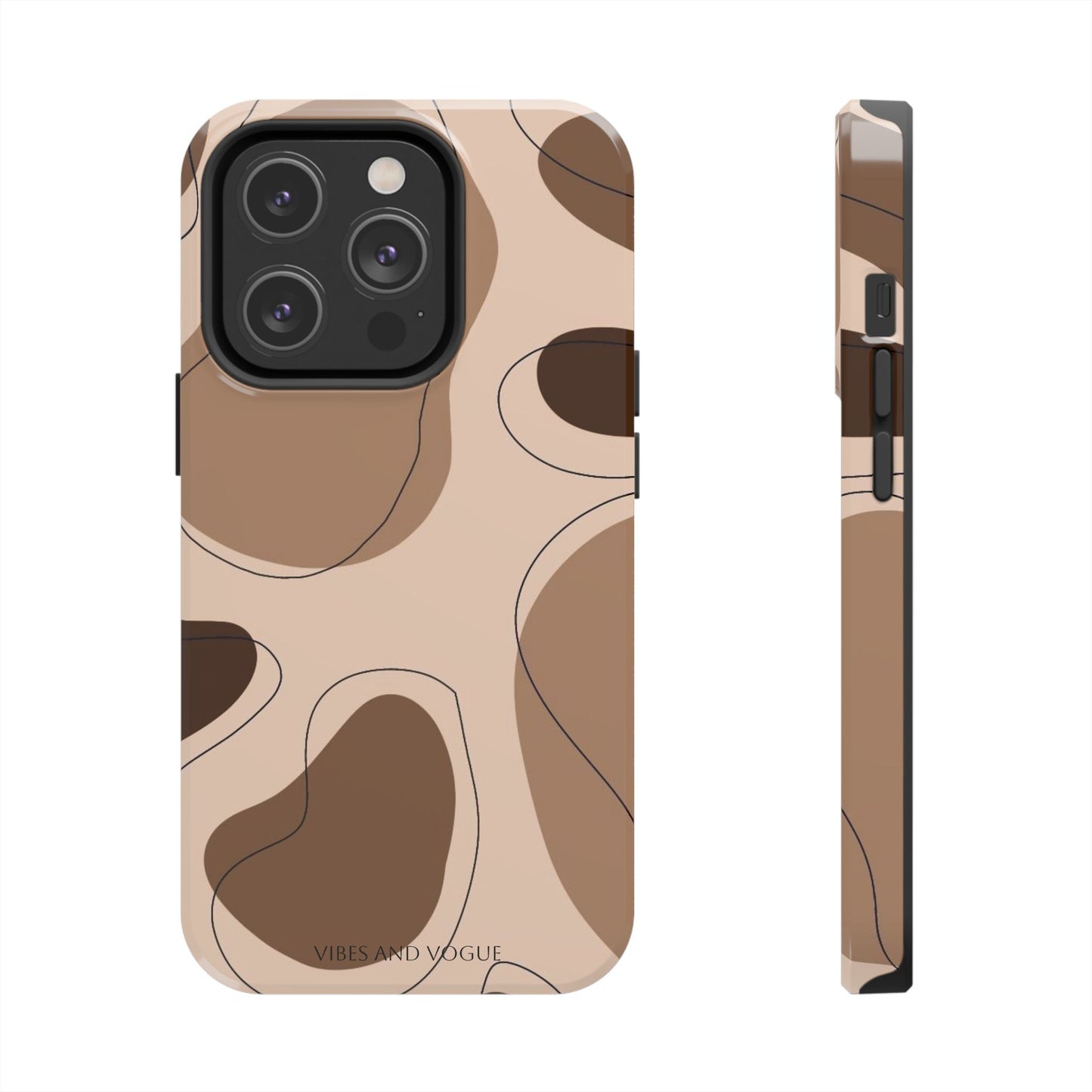 Abstract Brown Cowhide Tough Phone Case