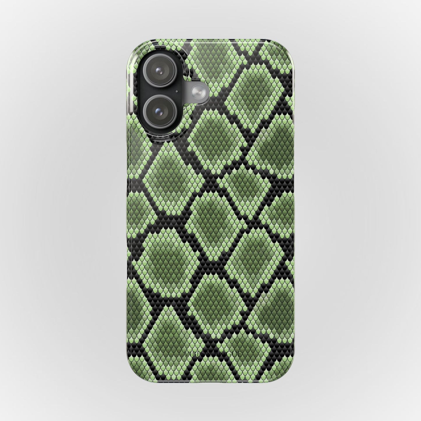 Sleek Green Snake Skin Slim Phone Case - Stylish & Protective for All Occasions