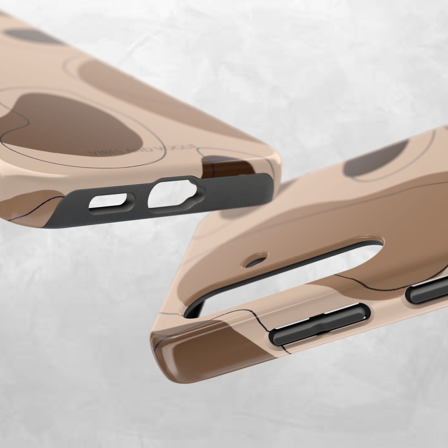 Abstract Brown Cowhide Tough Phone Case