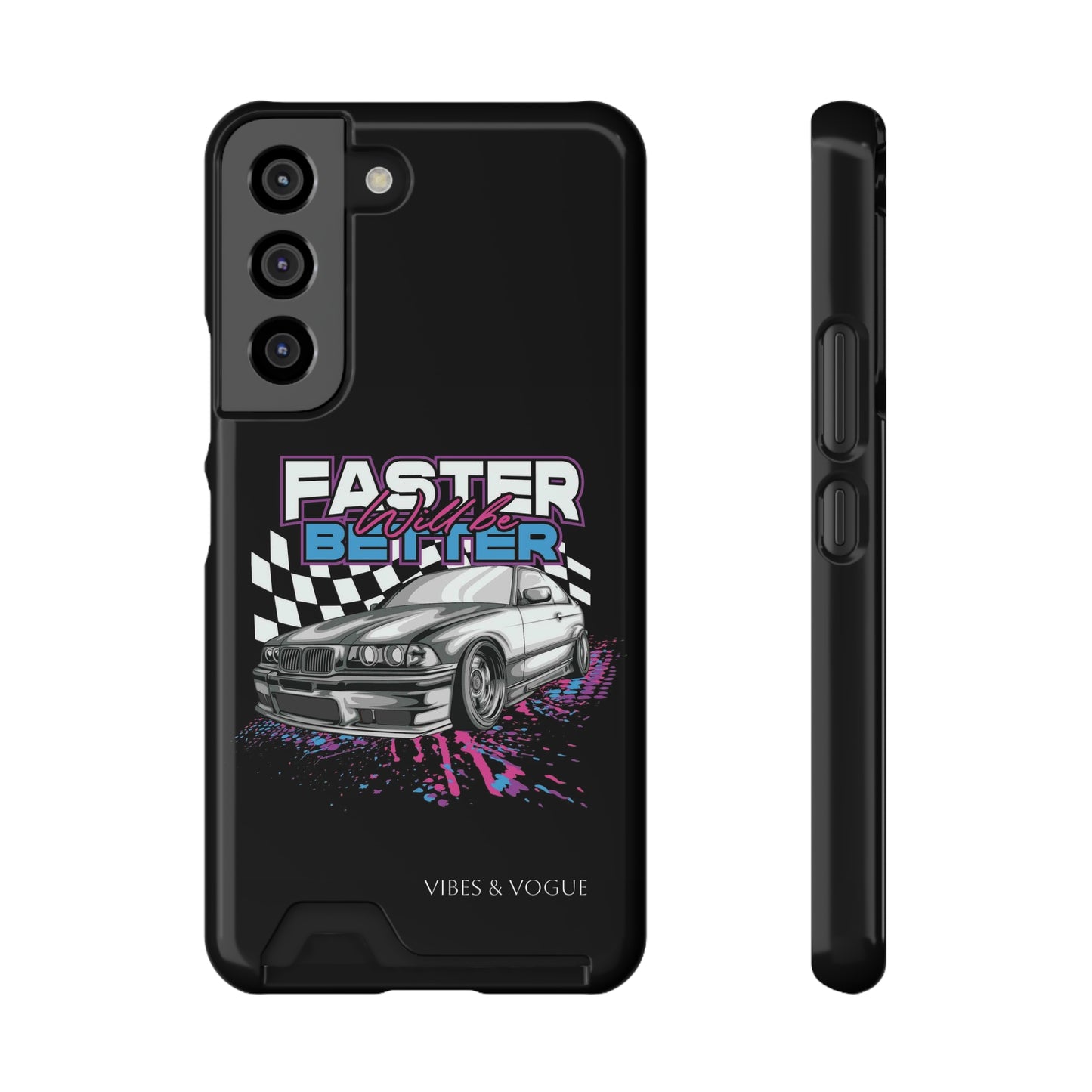 Racer Phone Case with Card Holder - Fast & Furious Motif