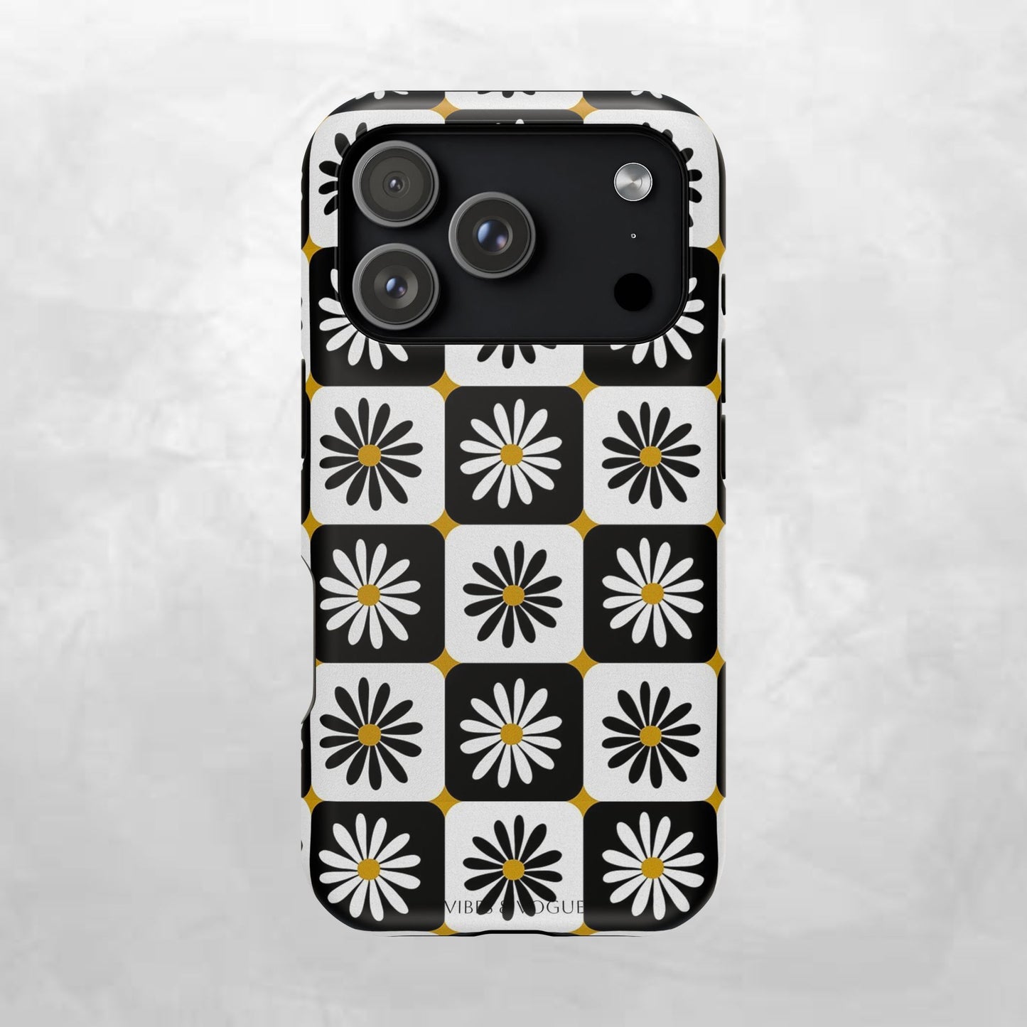 Retro Daisy Magnetic Tough Case - Stylish Protection for Your Phone