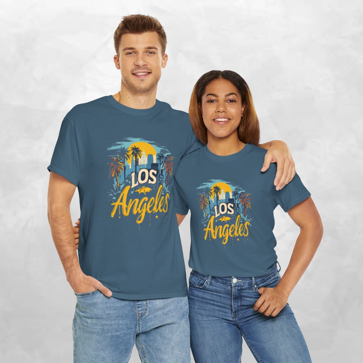 Los Angeles Sunset Unisex Heavy Cotton Tee - Casual Comfortable Streetwear