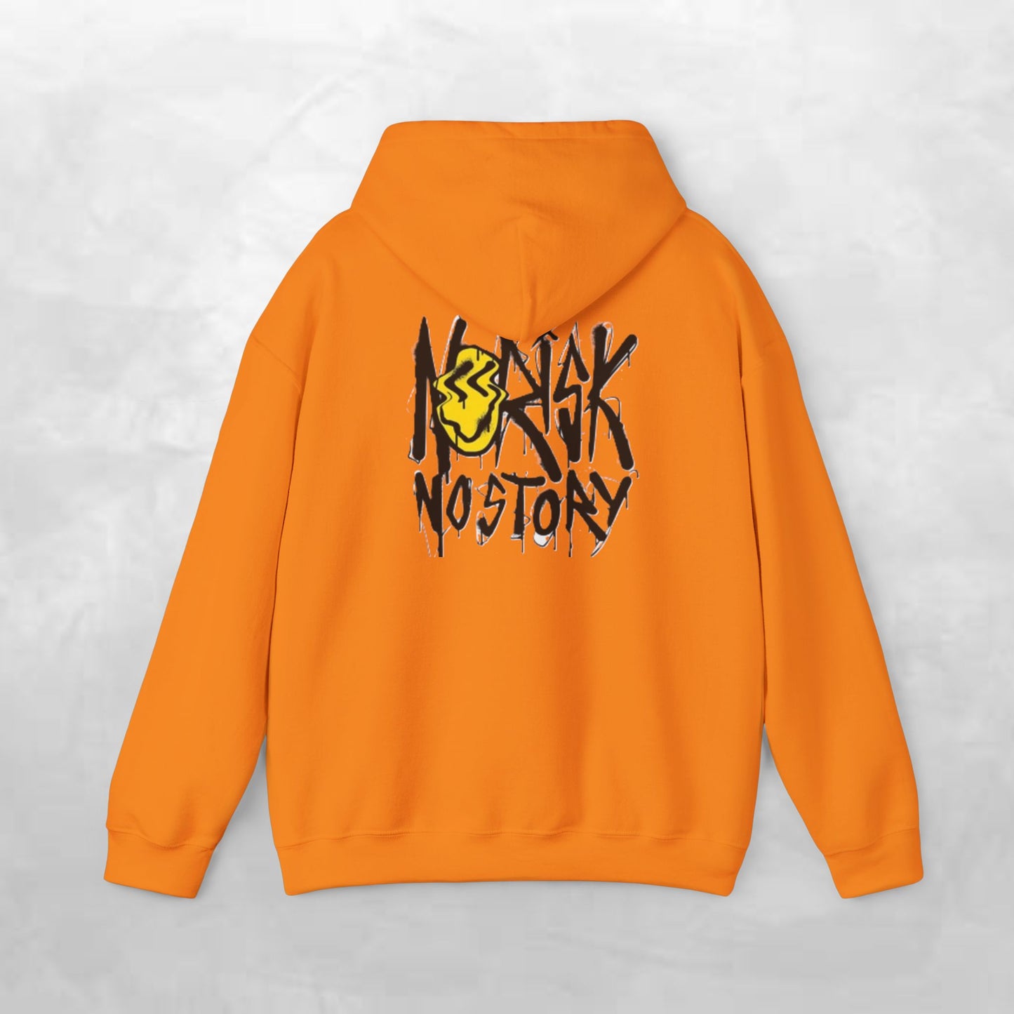 Unisex Heavy Blend Hooded Sweatshirt, Cozy Casual Wear, Trendy Street Style, Gift for Friends, Vibes & Vogue Design, Norisk No Story Hoodie