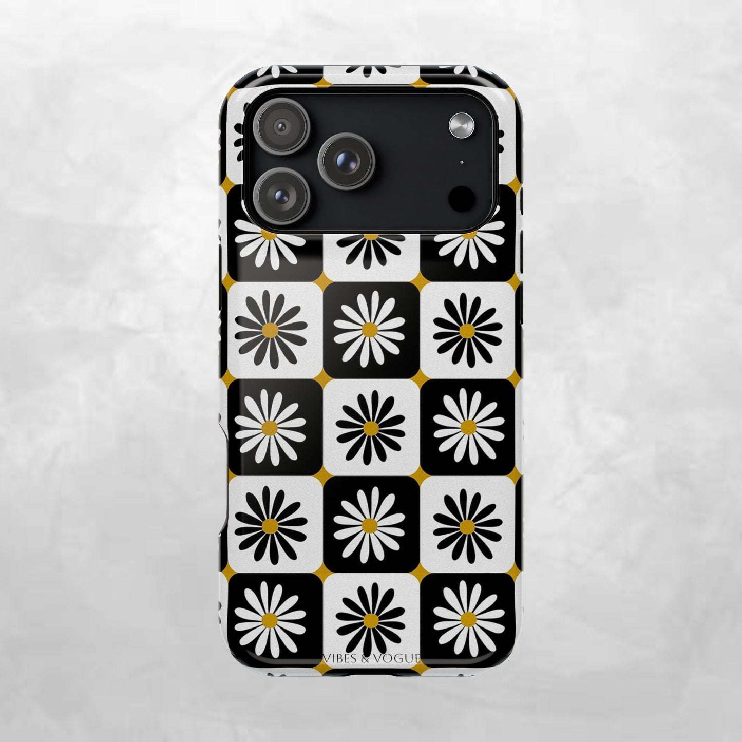 Retro Daisy Magnetic Tough Case - Stylish Protection for Your Phone