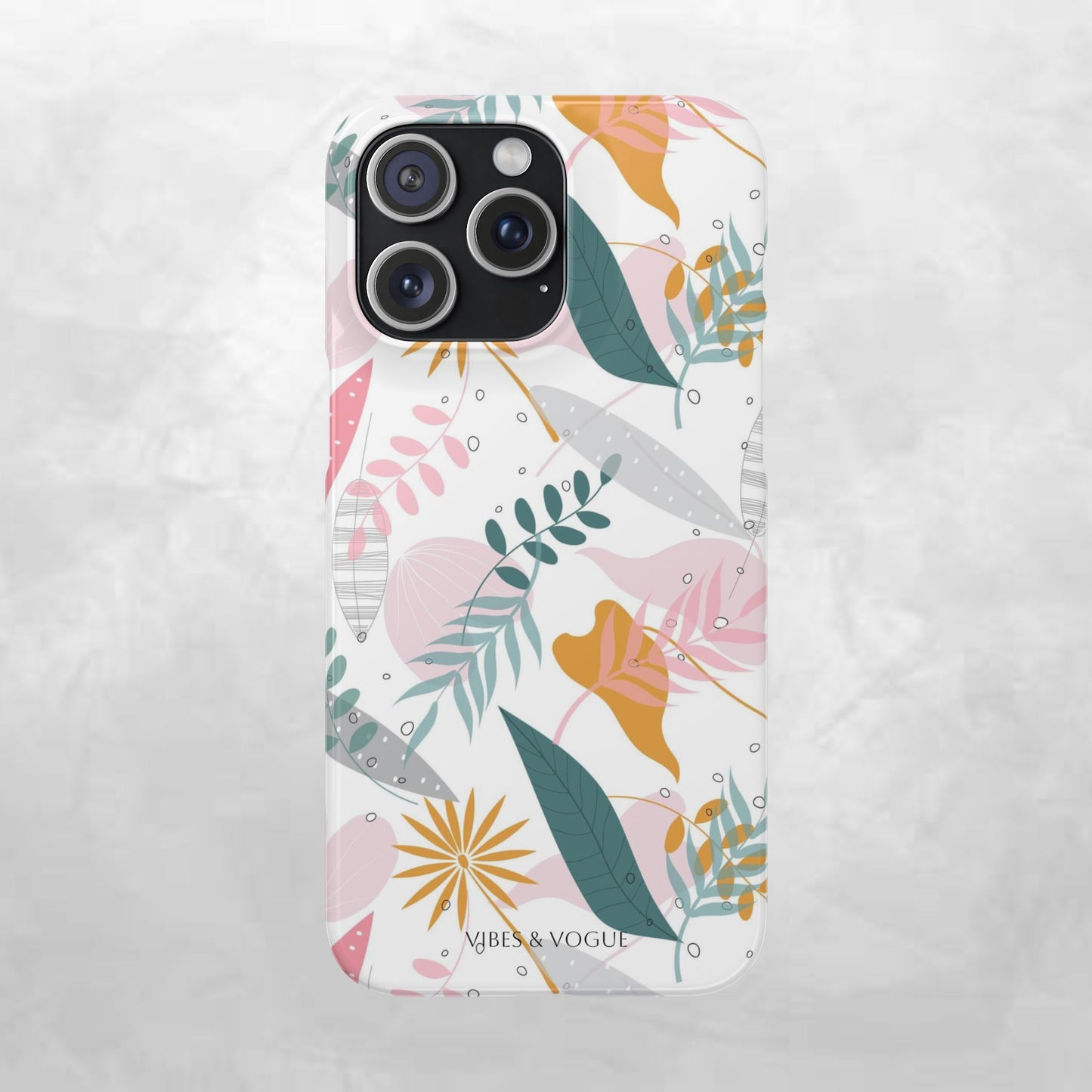 Floral Snap Case - Stylish Phone Protector with Botanical Design