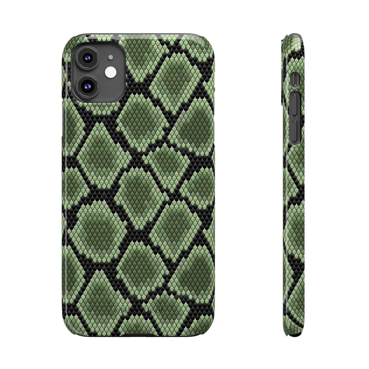 Sleek Green Snake Skin Slim Phone Case - Stylish & Protective for All Occasions