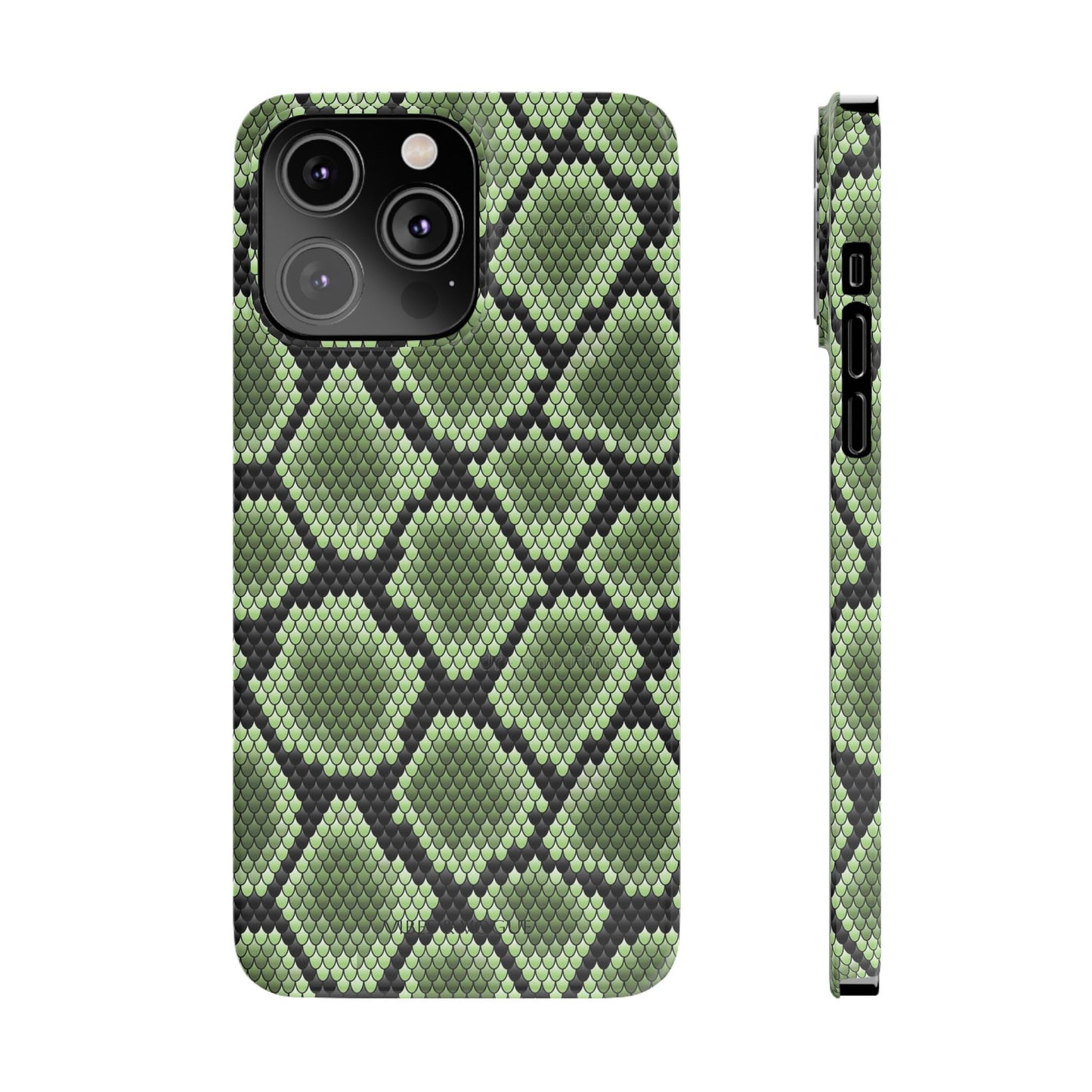 Sleek Green Snake Skin Slim Phone Case - Stylish & Protective for All Occasions