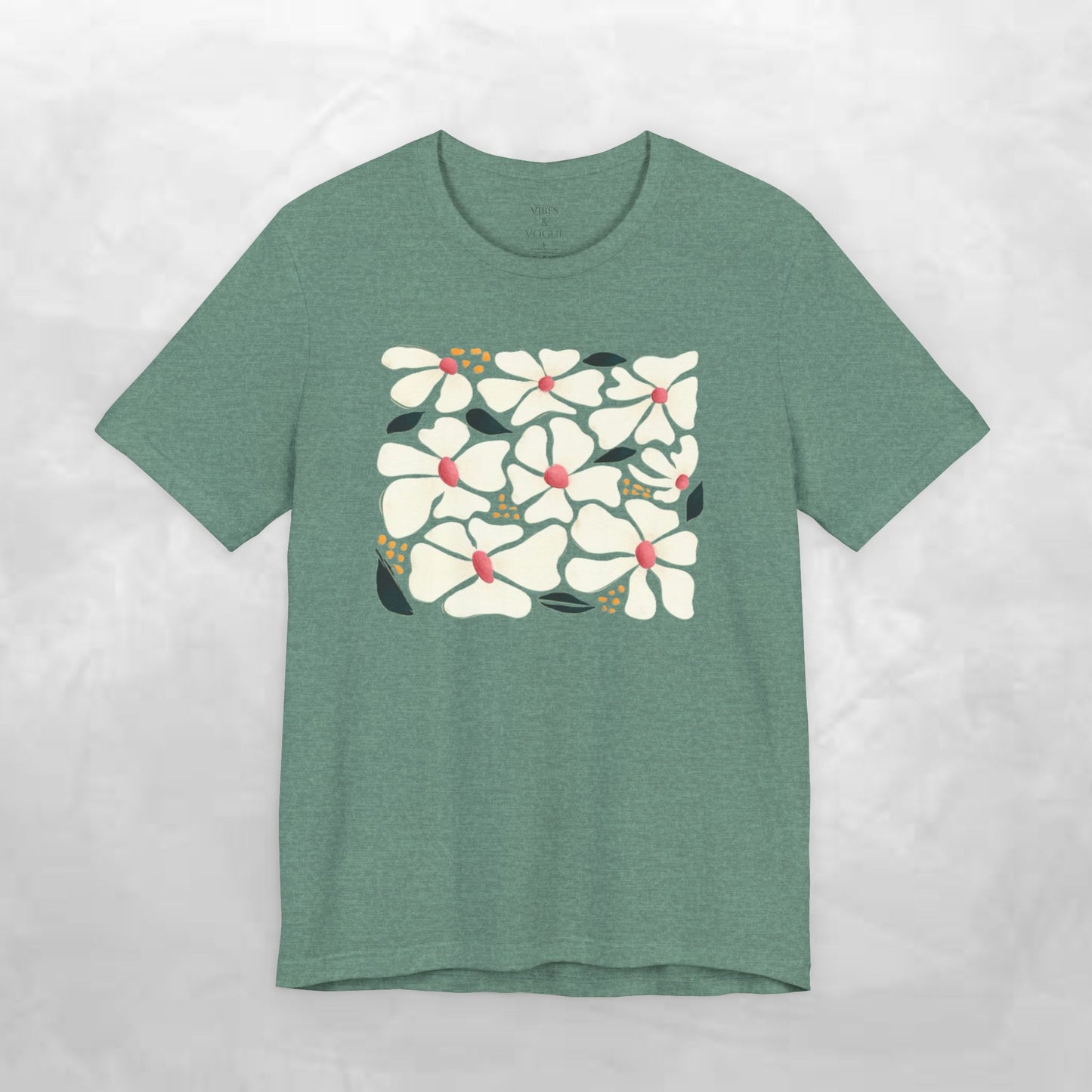Vibrant Floral Unisex Tee, Casual Summer Shirt, Gift for Flower Lovers, Beachwear, Relaxed Fit, Everyday Comfort