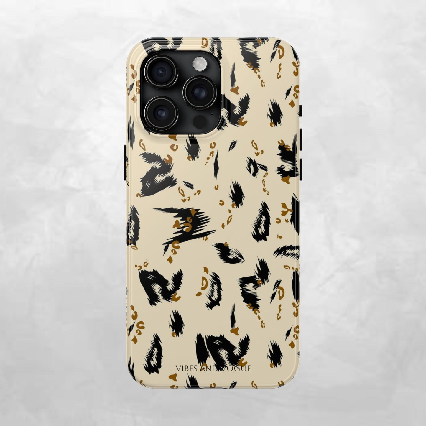 Leopard Splash Tough Phone Case — Protective Animal Print iPhone Cover