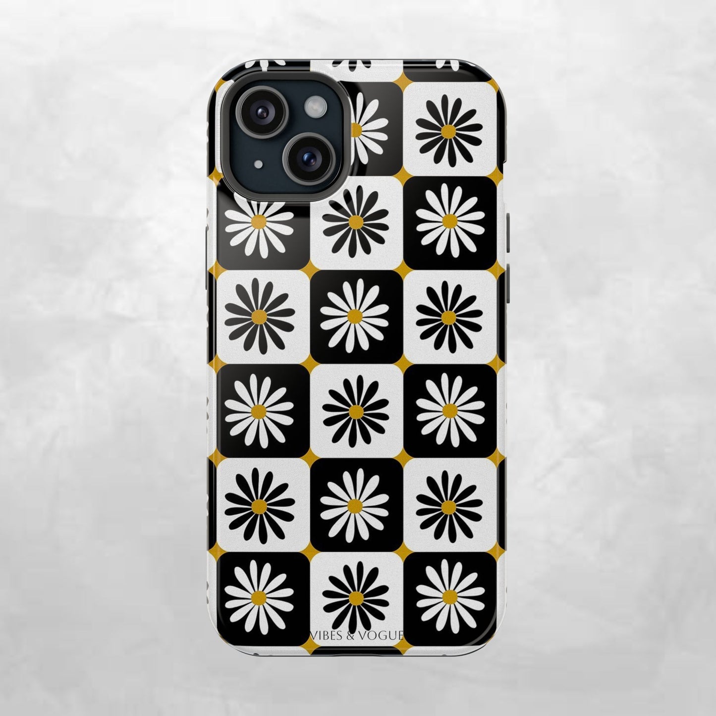 Retro Daisy Magnetic Tough Case - Stylish Protection for Your Phone