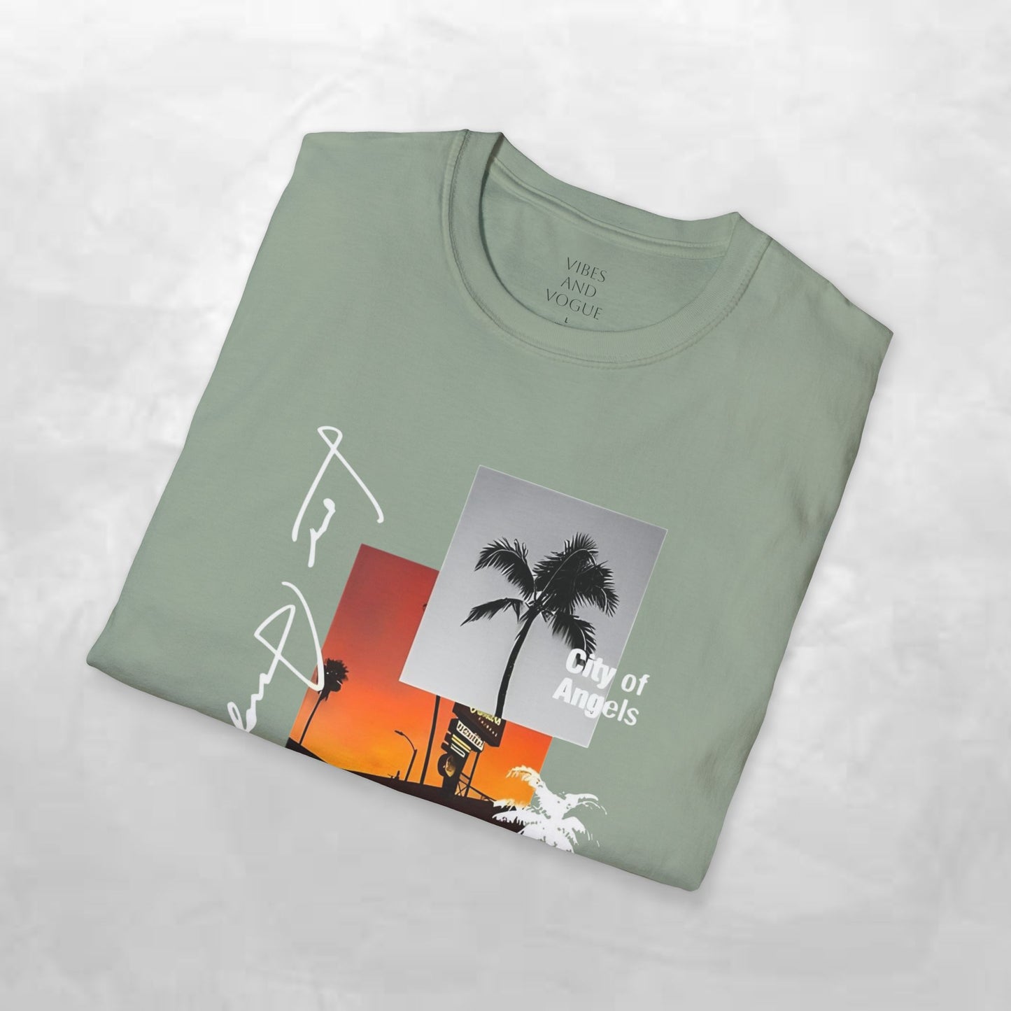 T-Shirt — Tropical Sunset Los Angeles Palm Tree Tee