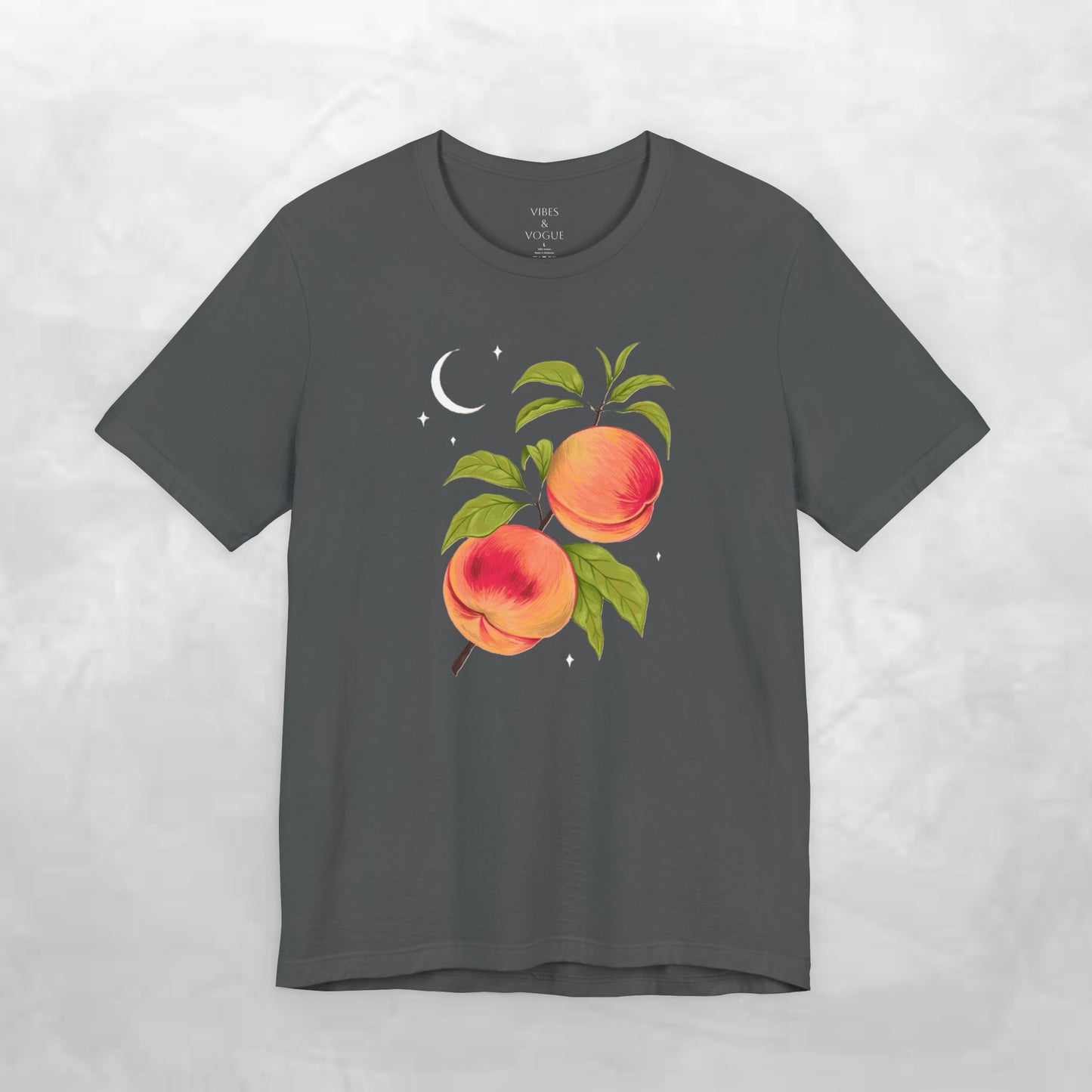 Peachy Summer Vibes Tee - Unisex Jersey Short Sleeve Shirt, Casual Wear, Gift for Her, Summer Fashion, Peach Design, Birthday Gift