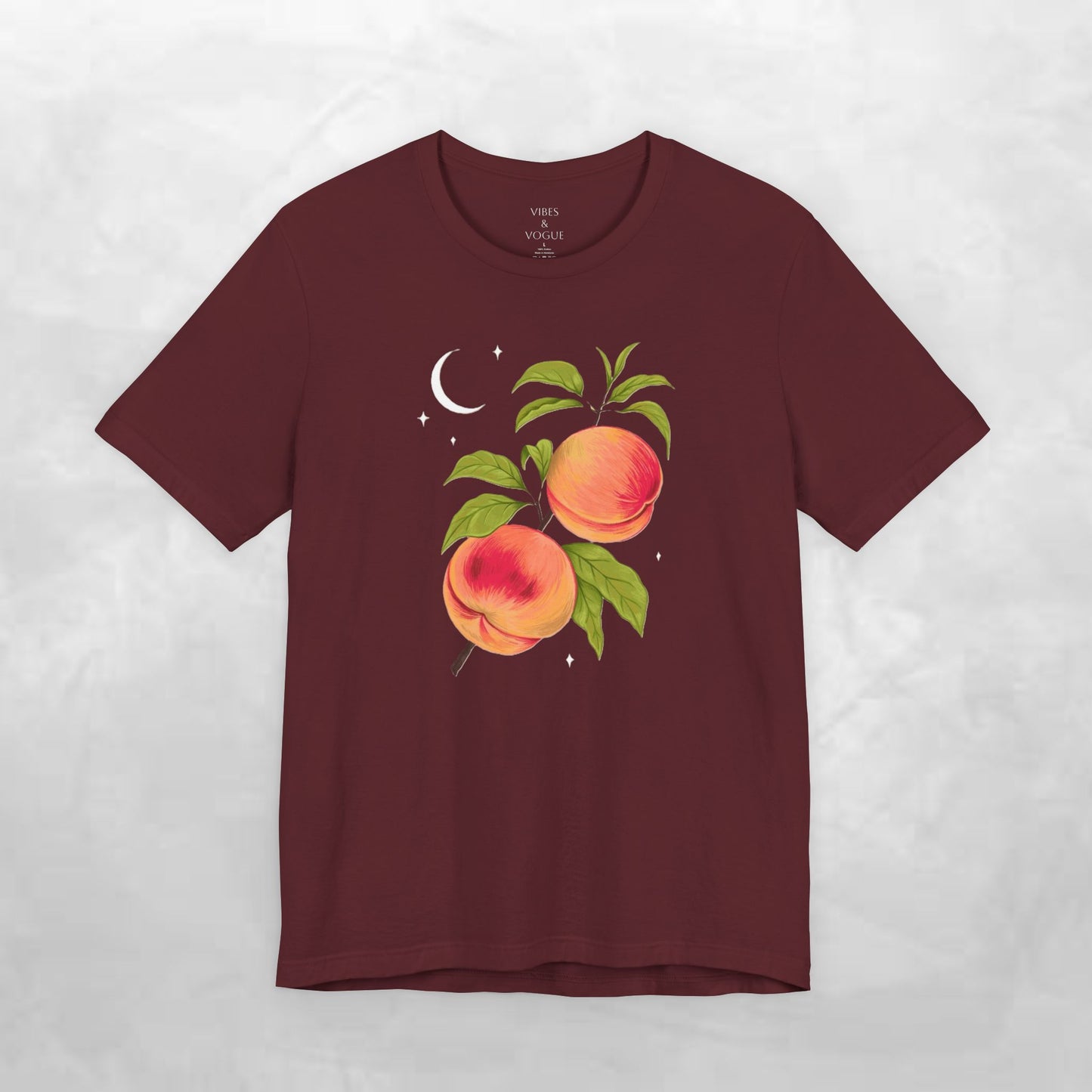 Peachy Summer Vibes Tee - Unisex Jersey Short Sleeve Shirt, Casual Wear, Gift for Her, Summer Fashion, Peach Design, Birthday Gift