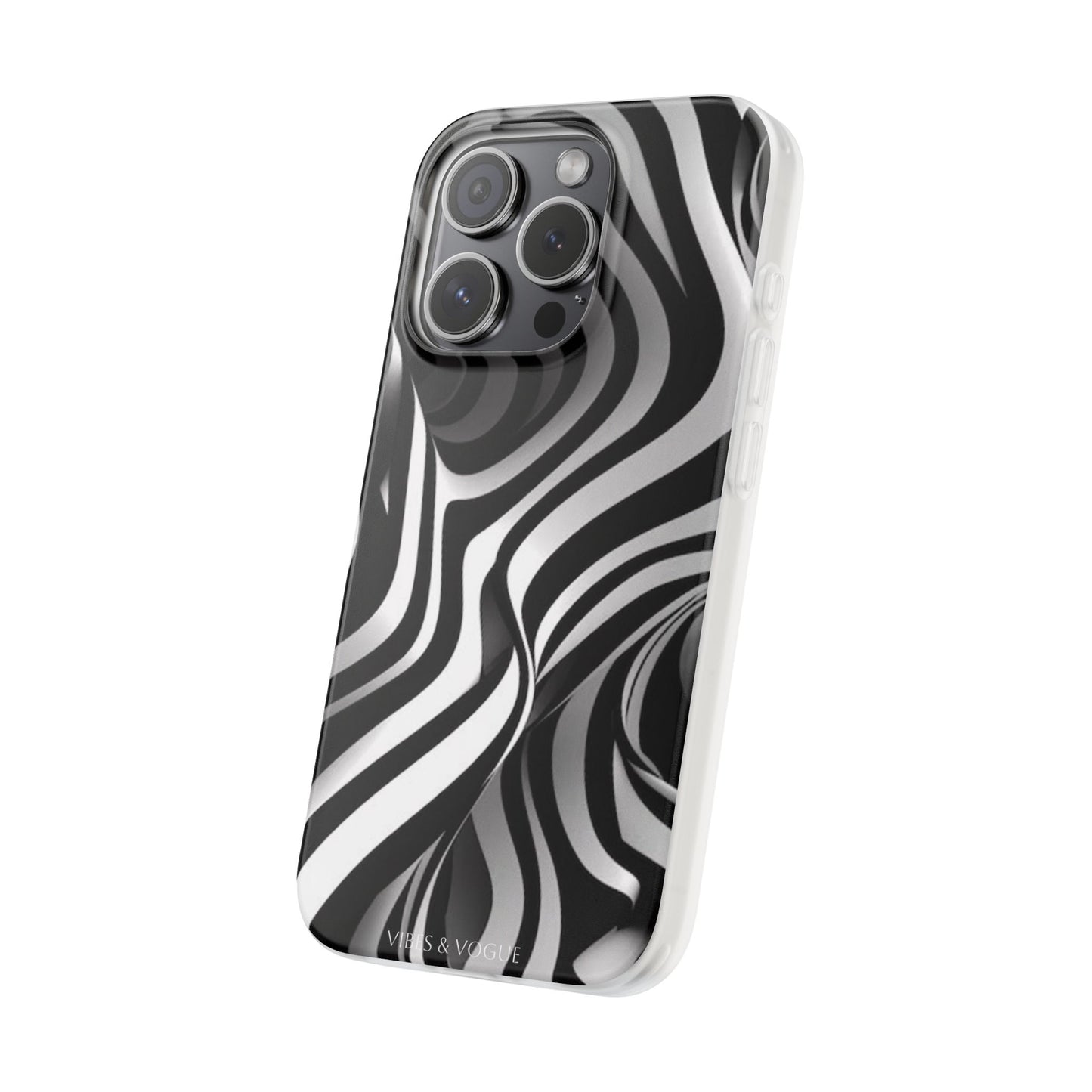 Stylish Phone Cases, Trendy Flexi Cases for iPhone, Black and White Art Case, Gifts for Him/Her, Phone Accessories, Unique Design