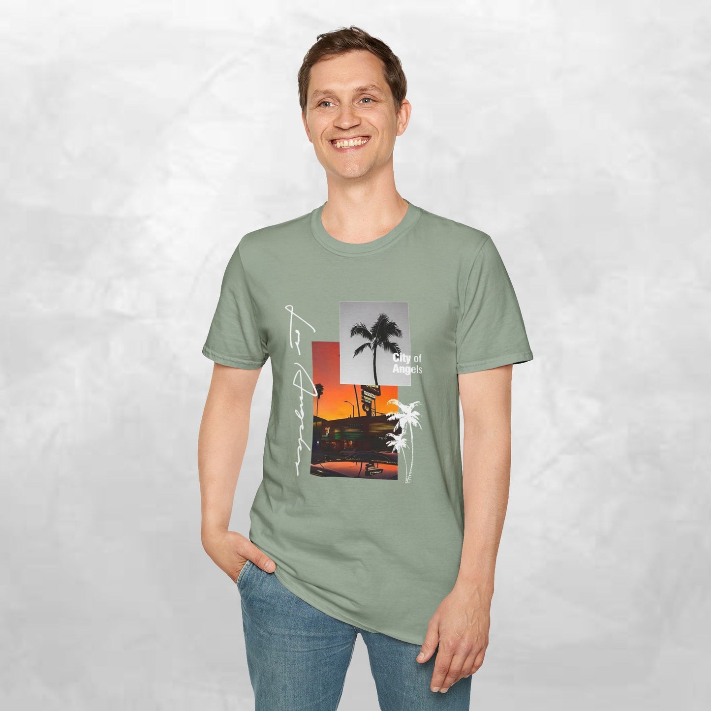 T-Shirt — Tropical Sunset Los Angeles Palm Tree Tee