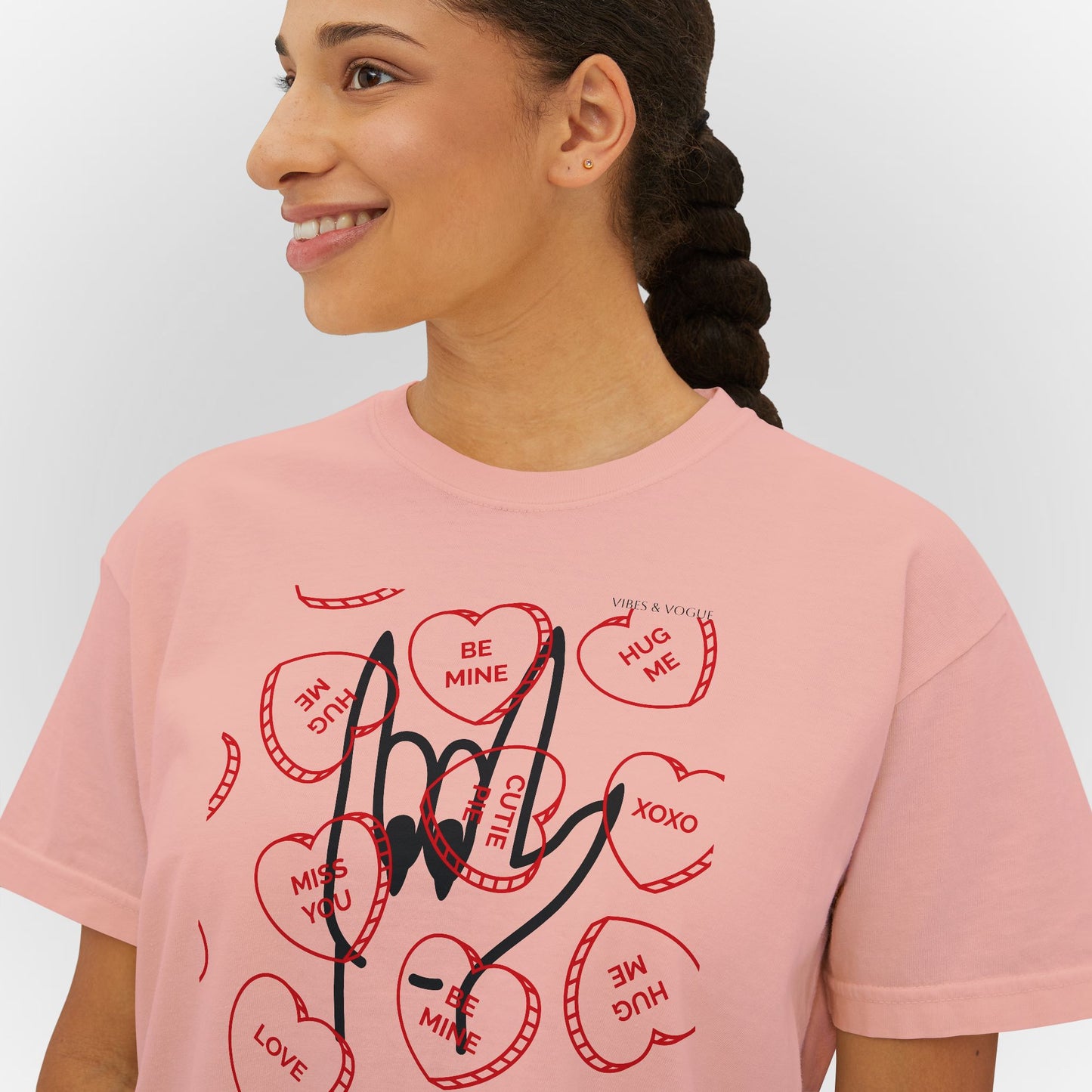 Women's Boxy Tee - Love You Graphic T-Shirt for Valentine's Day & Everyday Wear