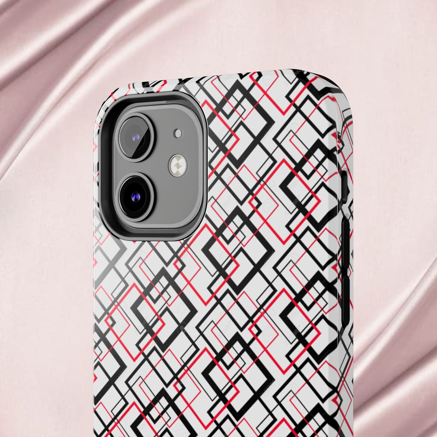 Stylish Geometric Tough Phone Case - Modern Design for Trendsetters