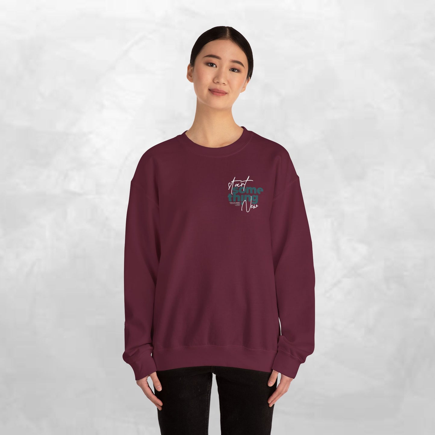 Minimal 'Do Something' Crewneck Sweatshirt