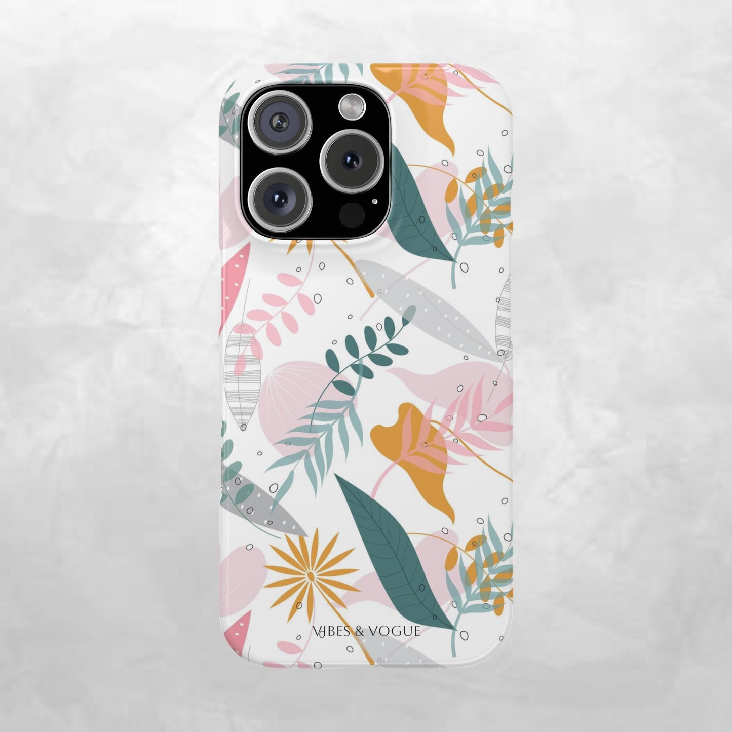 Floral Snap Case - Stylish Phone Protector with Botanical Design