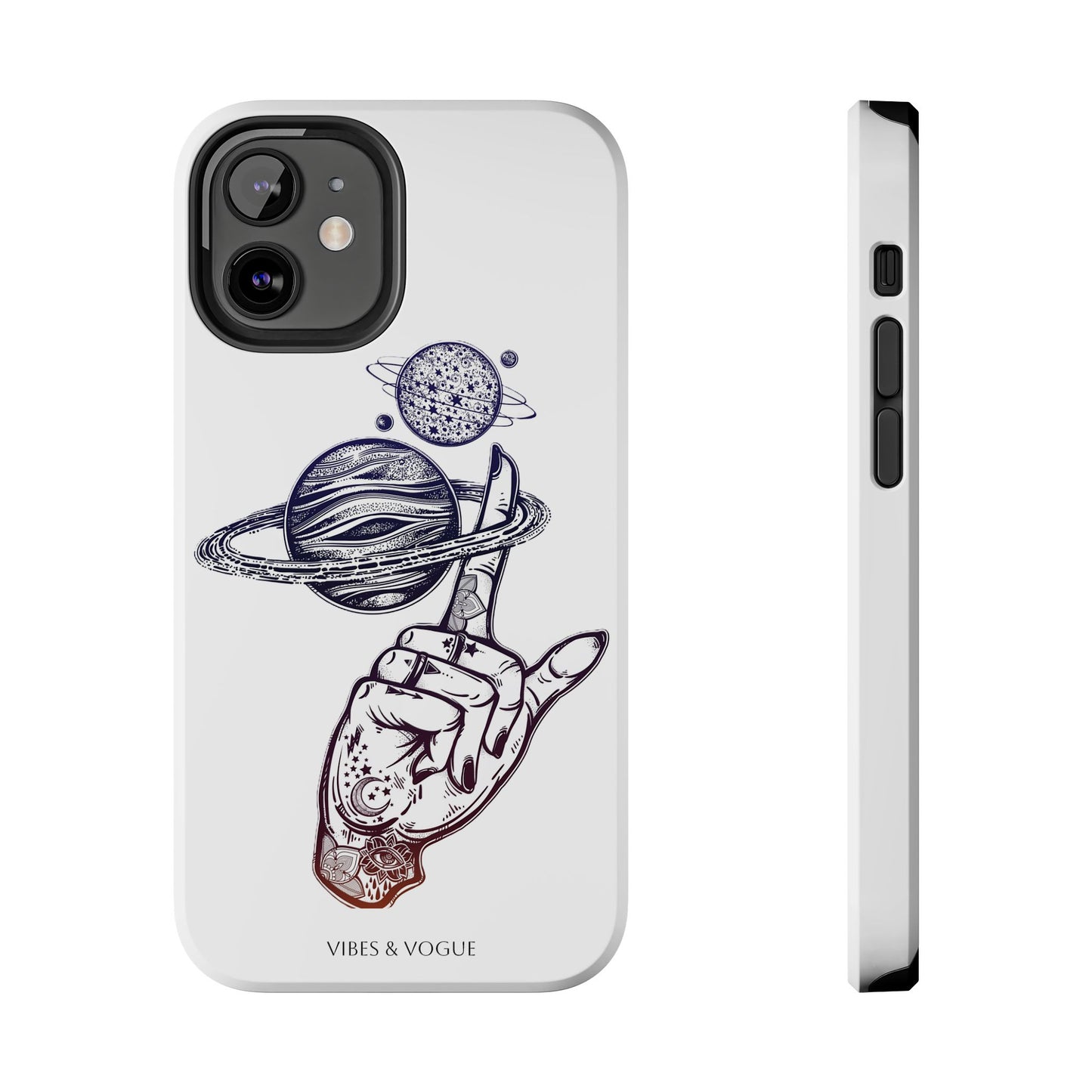 Cosmic Tattoo Phone Case, Unique Galaxy Cell Phone Cover, Gift for Astronomers, Trendy Space Phone Protector, Birthday and Holiday Gift