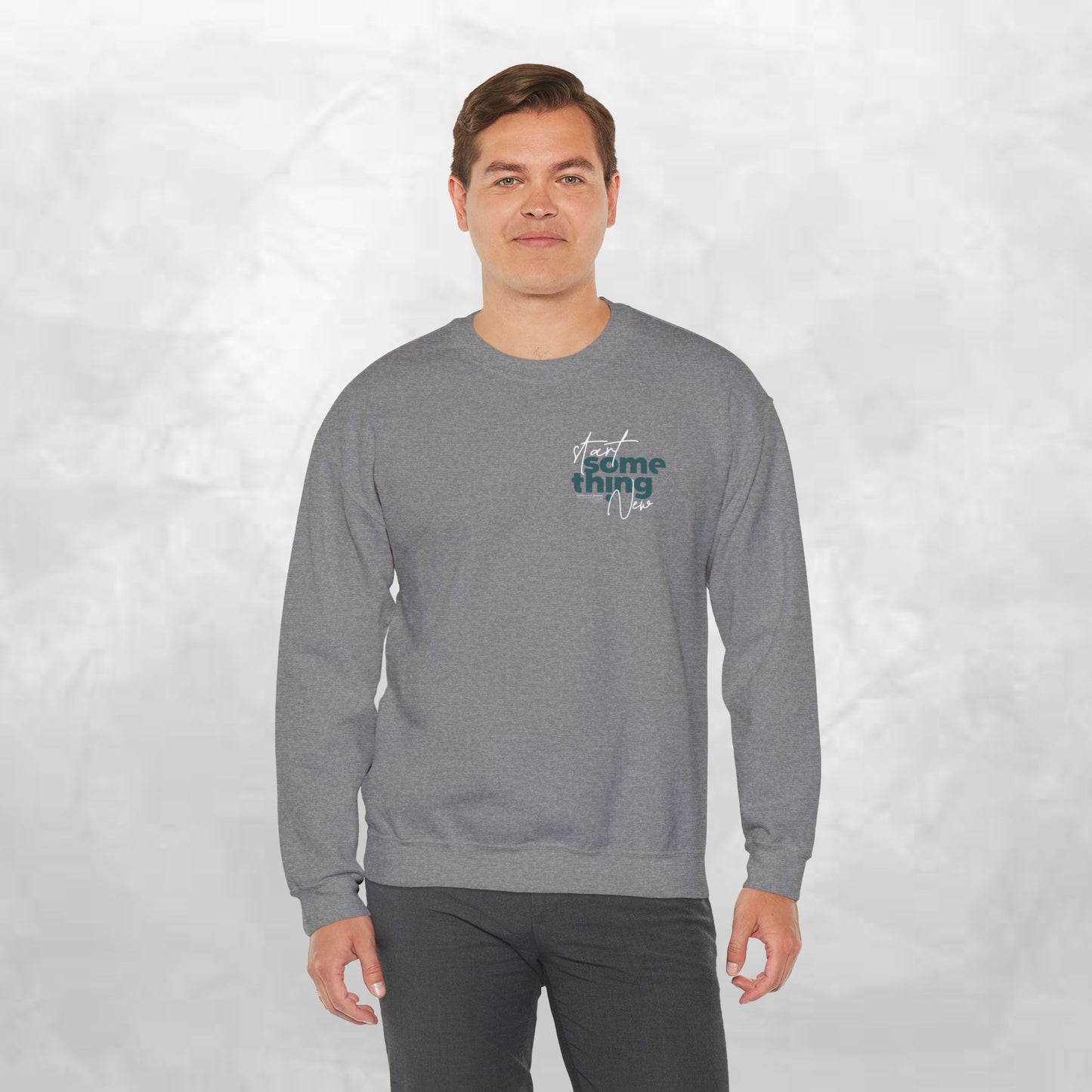 Minimal 'Do Something' Crewneck Sweatshirt