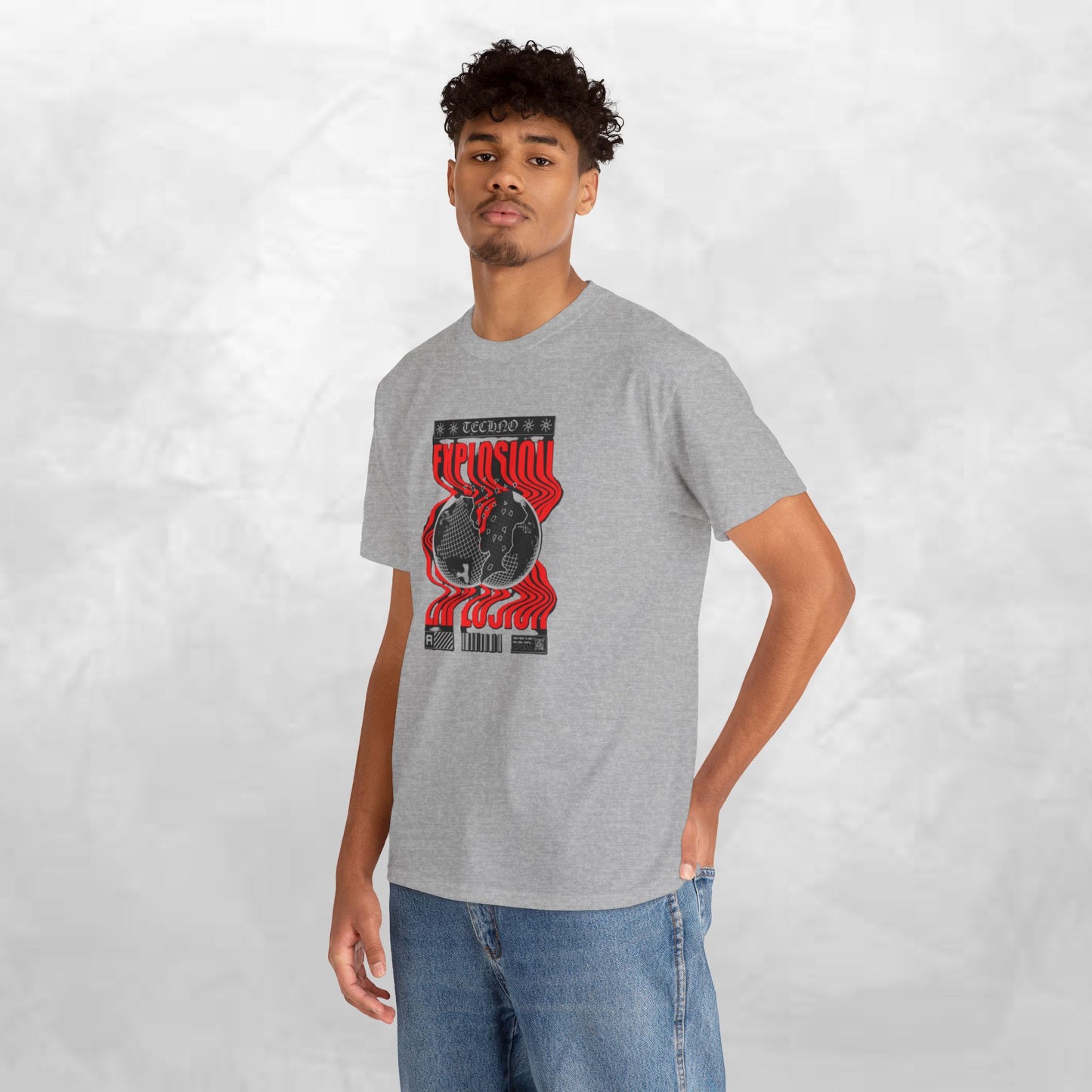 Graphic Tee for Music Lovers, Retro Explosion Design, Unisex Cotton Shirt, Perfect for Festivals, Concerts, Gift Idea