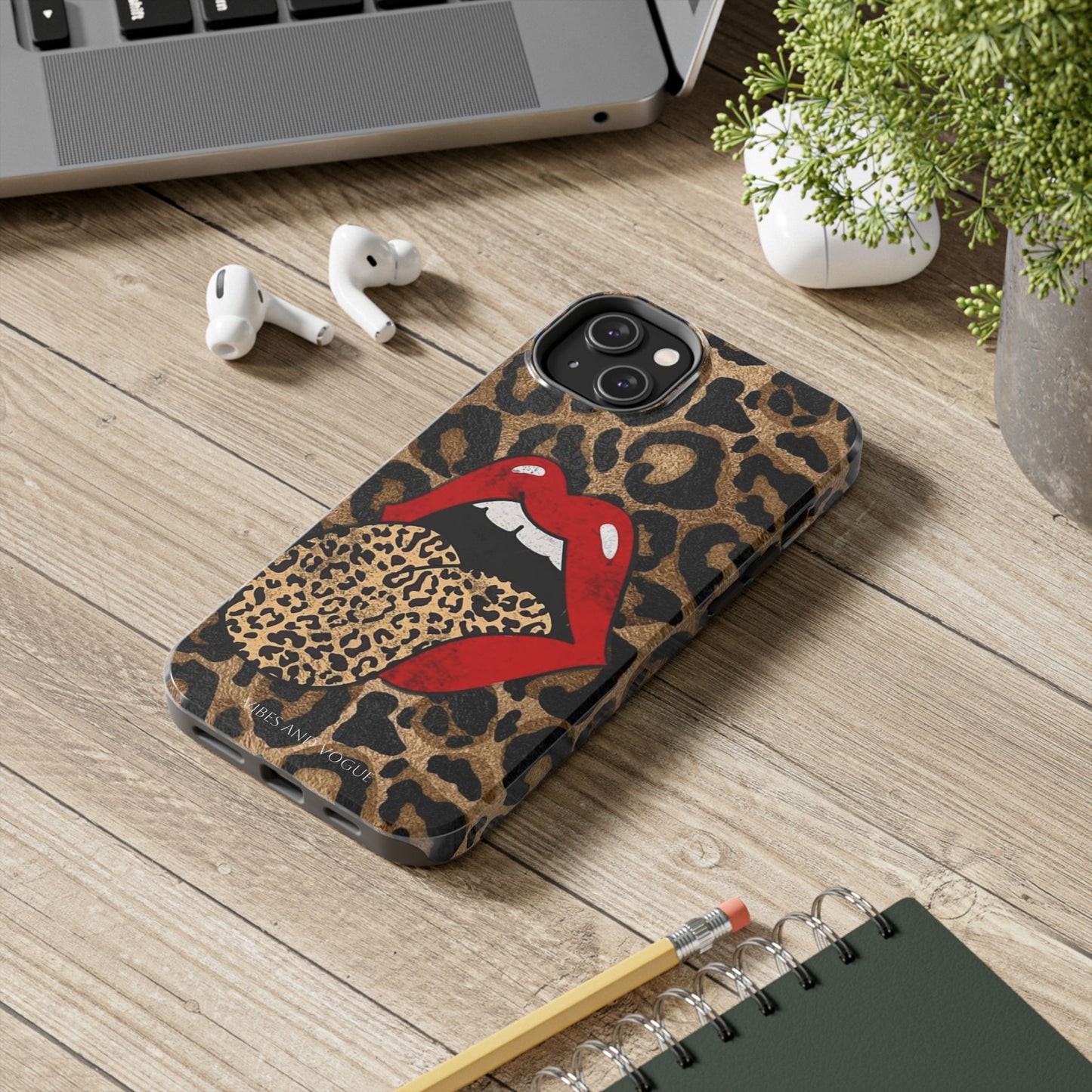 Leopard Lip Tough Phone Case — Bold Animal Print Phone Cover