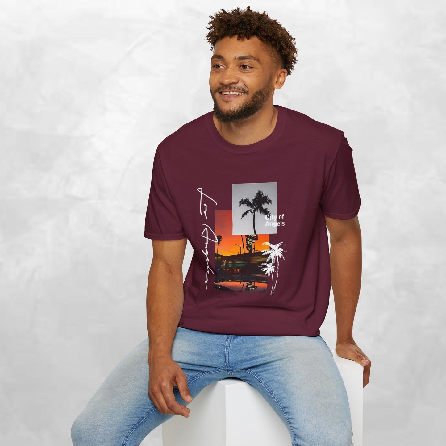 T-Shirt — Tropical Sunset Los Angeles Palm Tree Tee
