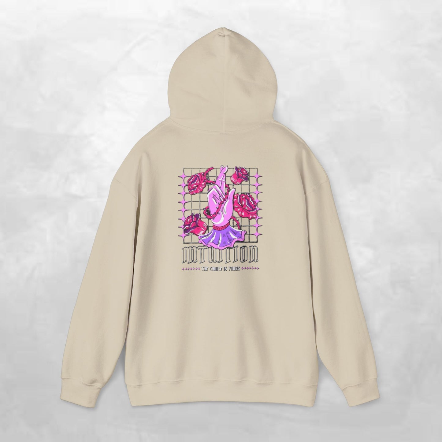 Intuitive Blooms Hoodie, Cozy Sweatshirt, Artistic Apparel, Unique Gift, Comfortable Fashion
