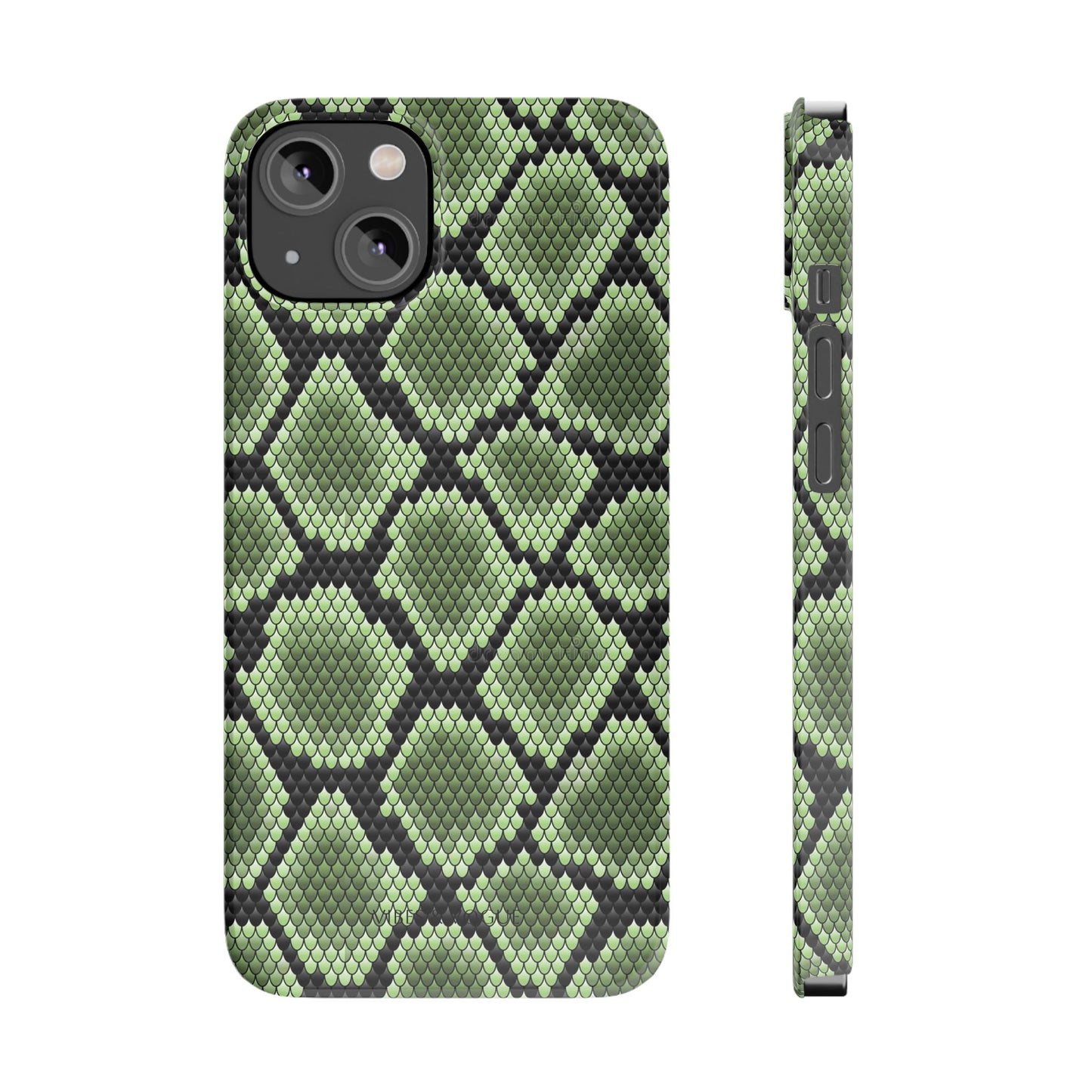 Sleek Green Snake Skin Slim Phone Case - Stylish & Protective for All Occasions