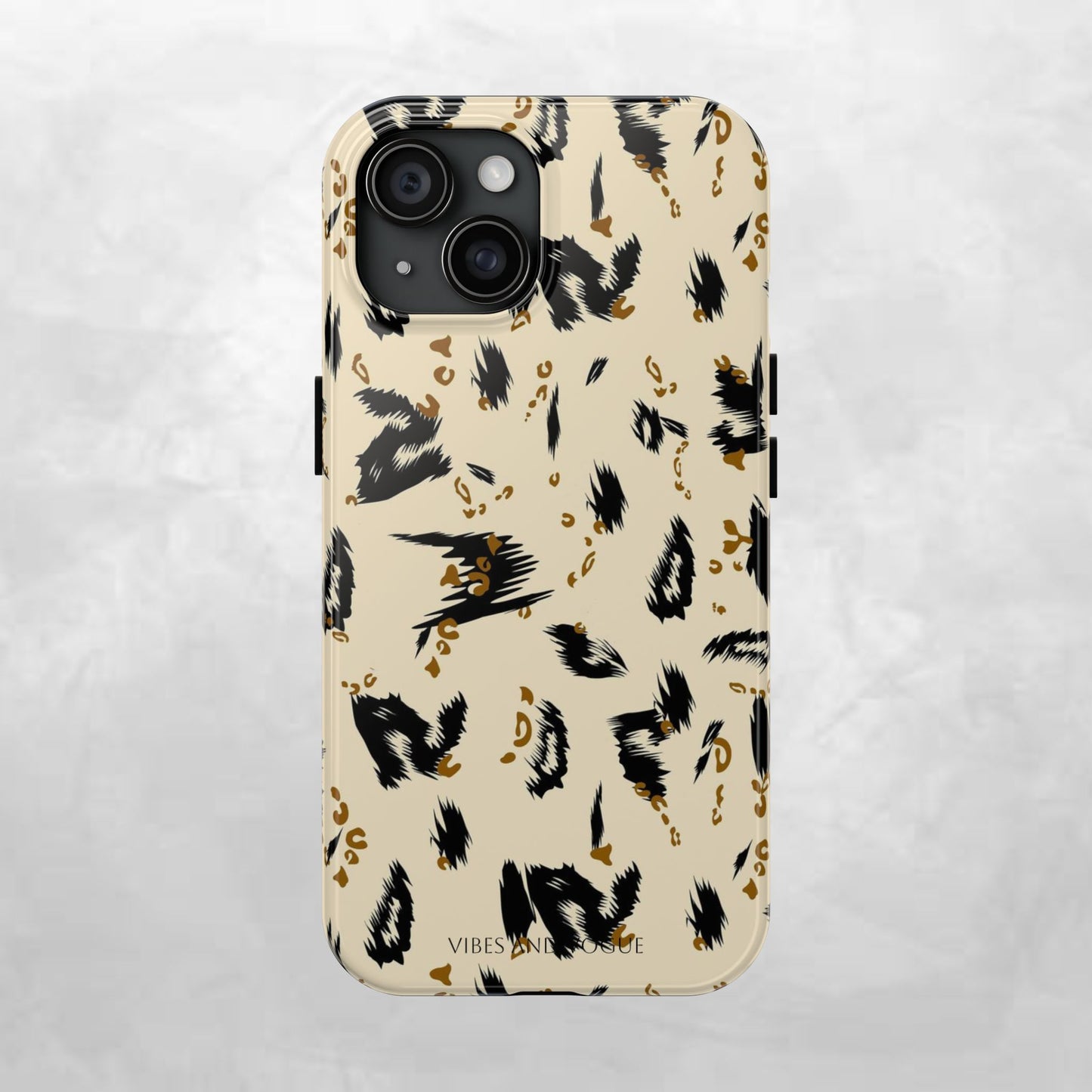 Leopard Splash Tough Phone Case — Protective Animal Print iPhone Cover
